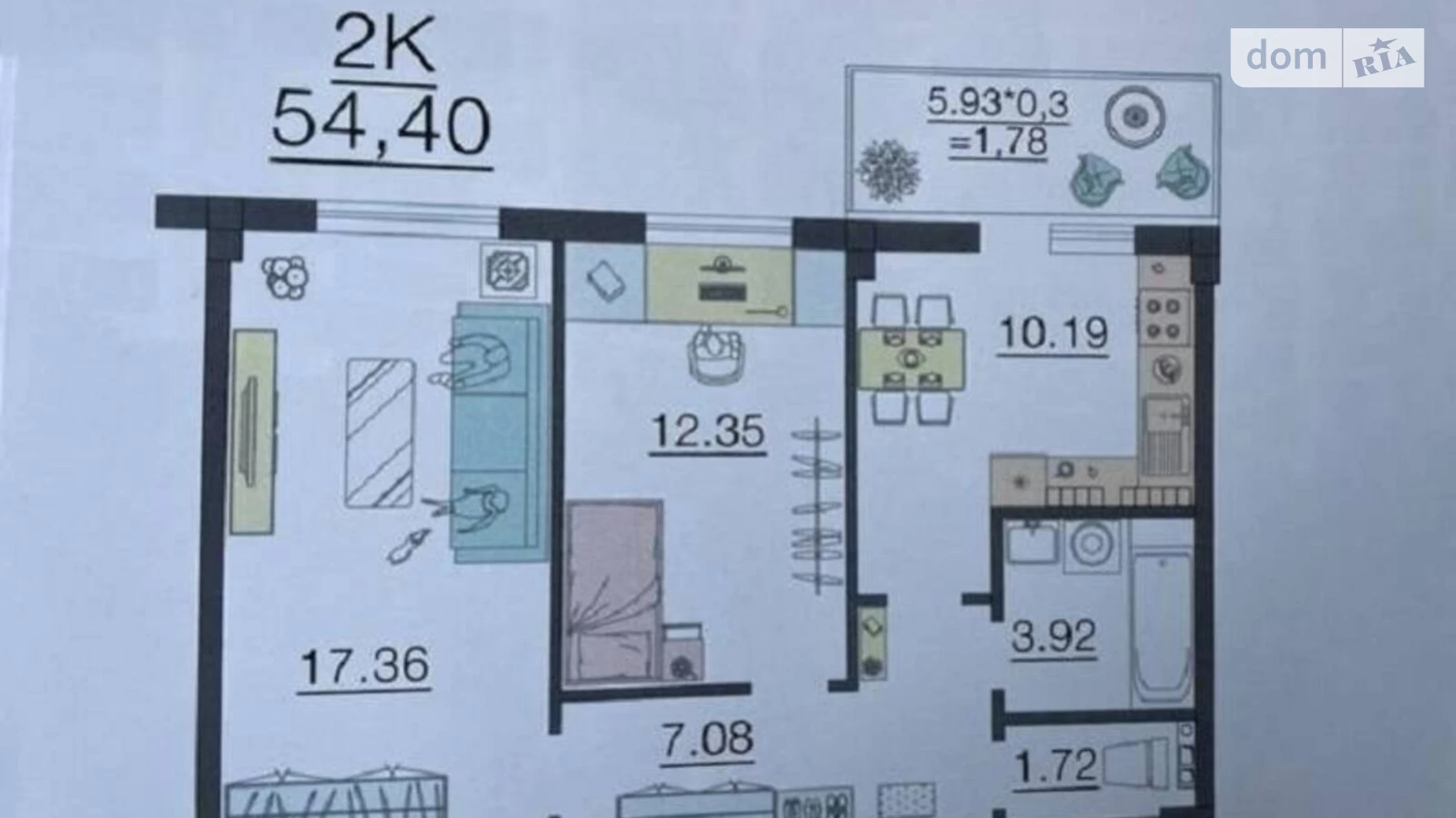 Продается 2-комнатная квартира 54.4 кв. м в Одессе, пер. Грузовой