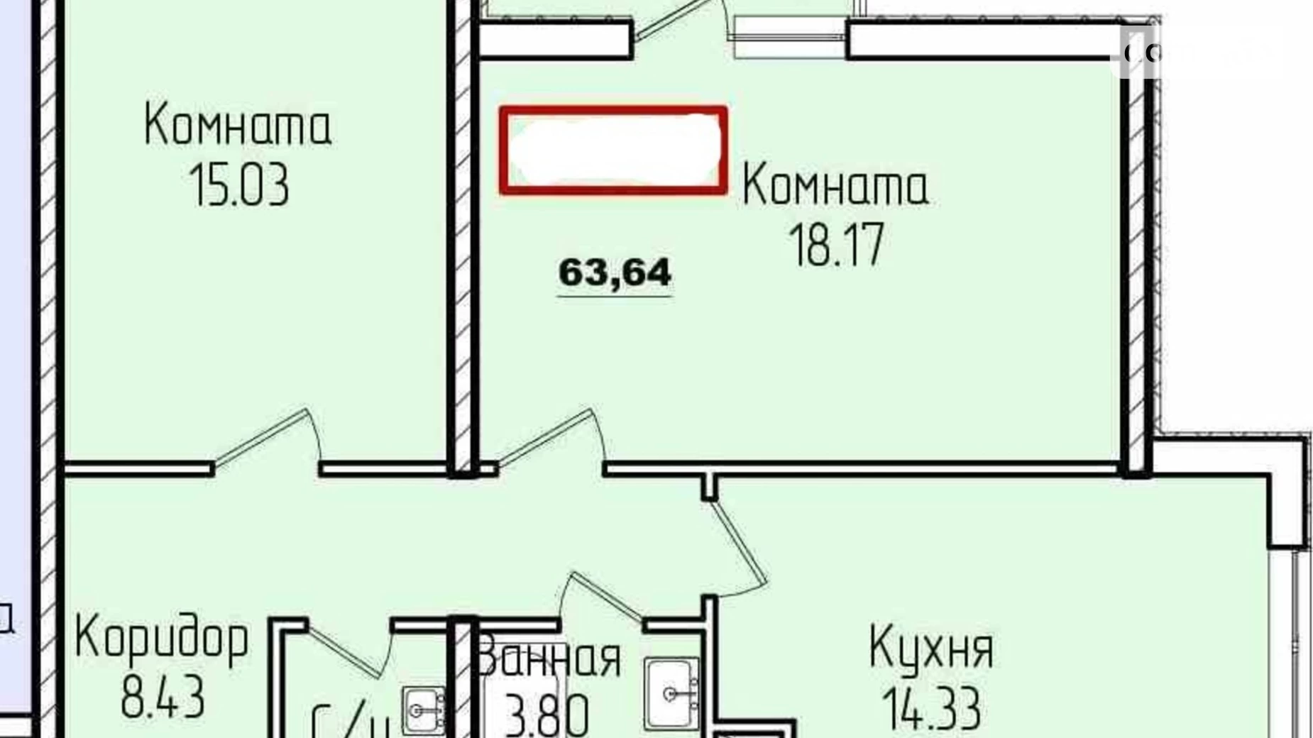 Продается 2-комнатная квартира 64 кв. м в Одессе, ул. Генуэзская, 1/3 - фото 3