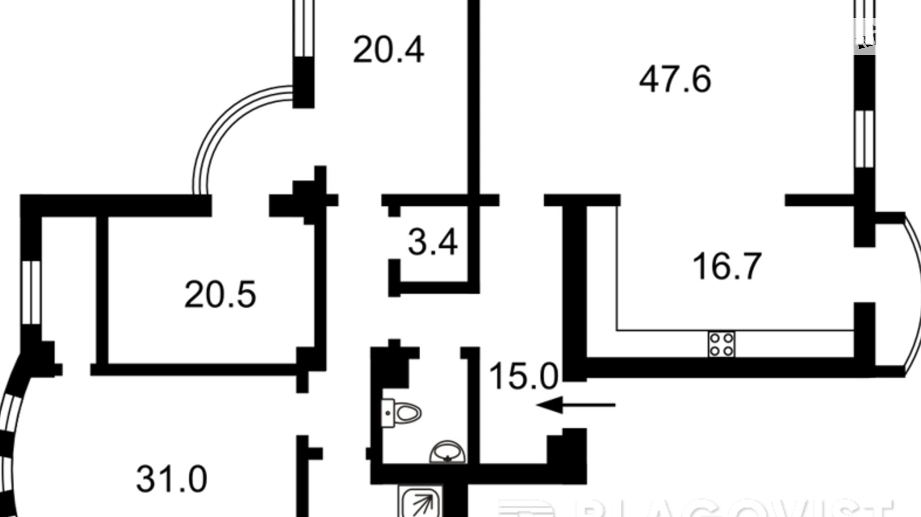 Продается 4-комнатная квартира 181 кв. м в Киеве, ул. Павловская, 26/41