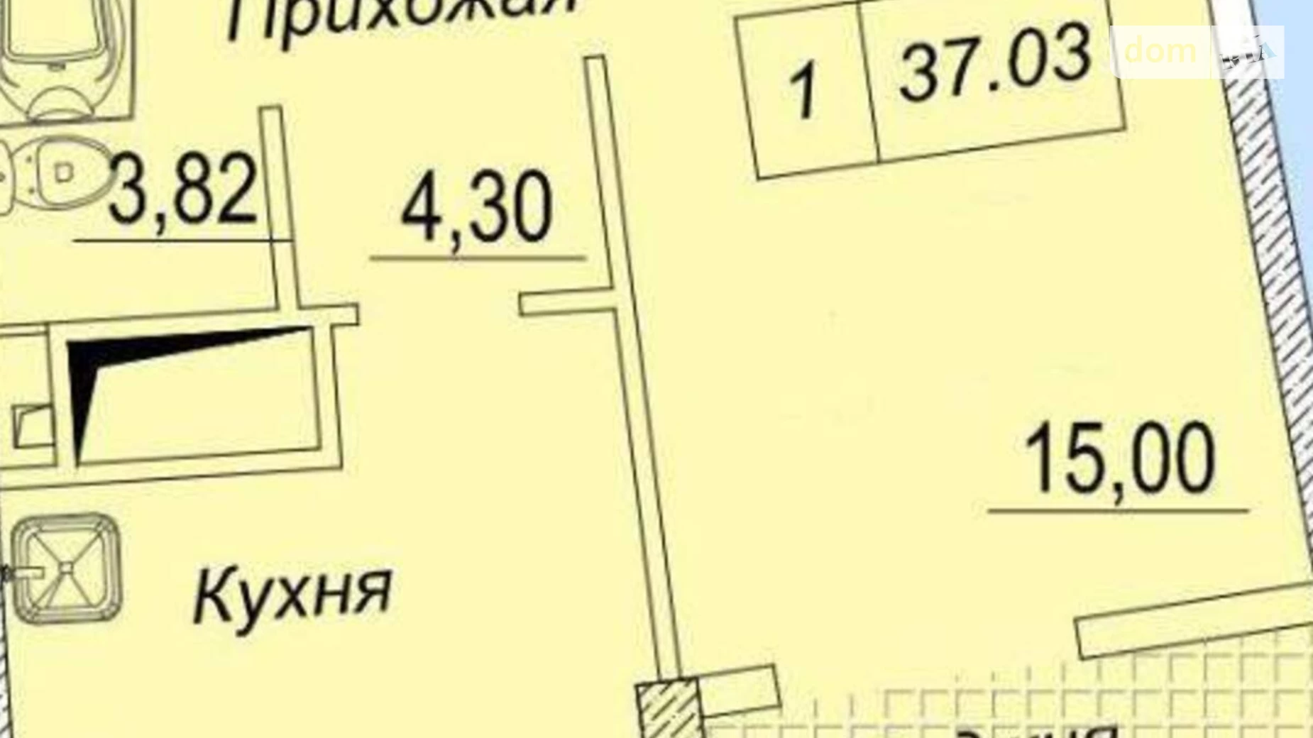 Продается 1-комнатная квартира 37 кв. м в Одессе, ул. Каманина - фото 2