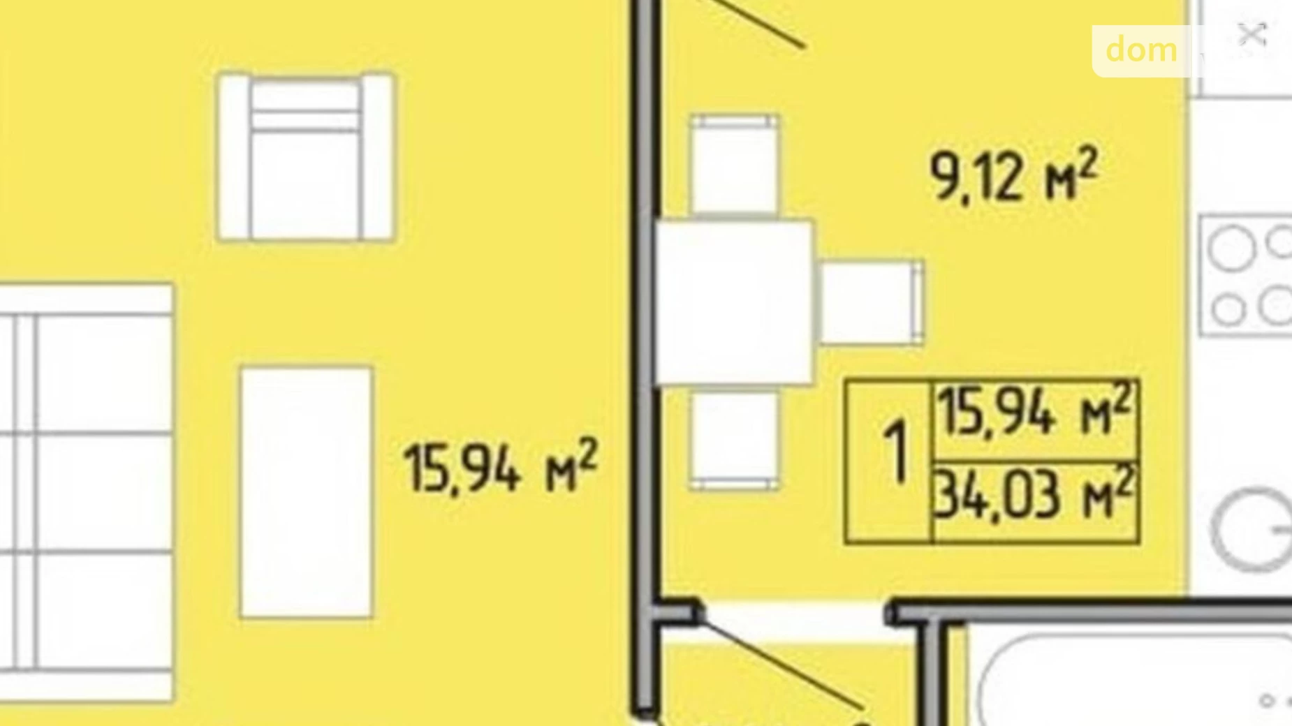 Продается 1-комнатная квартира 35 кв. м в Одессе, ул. Жемчужная - фото 2