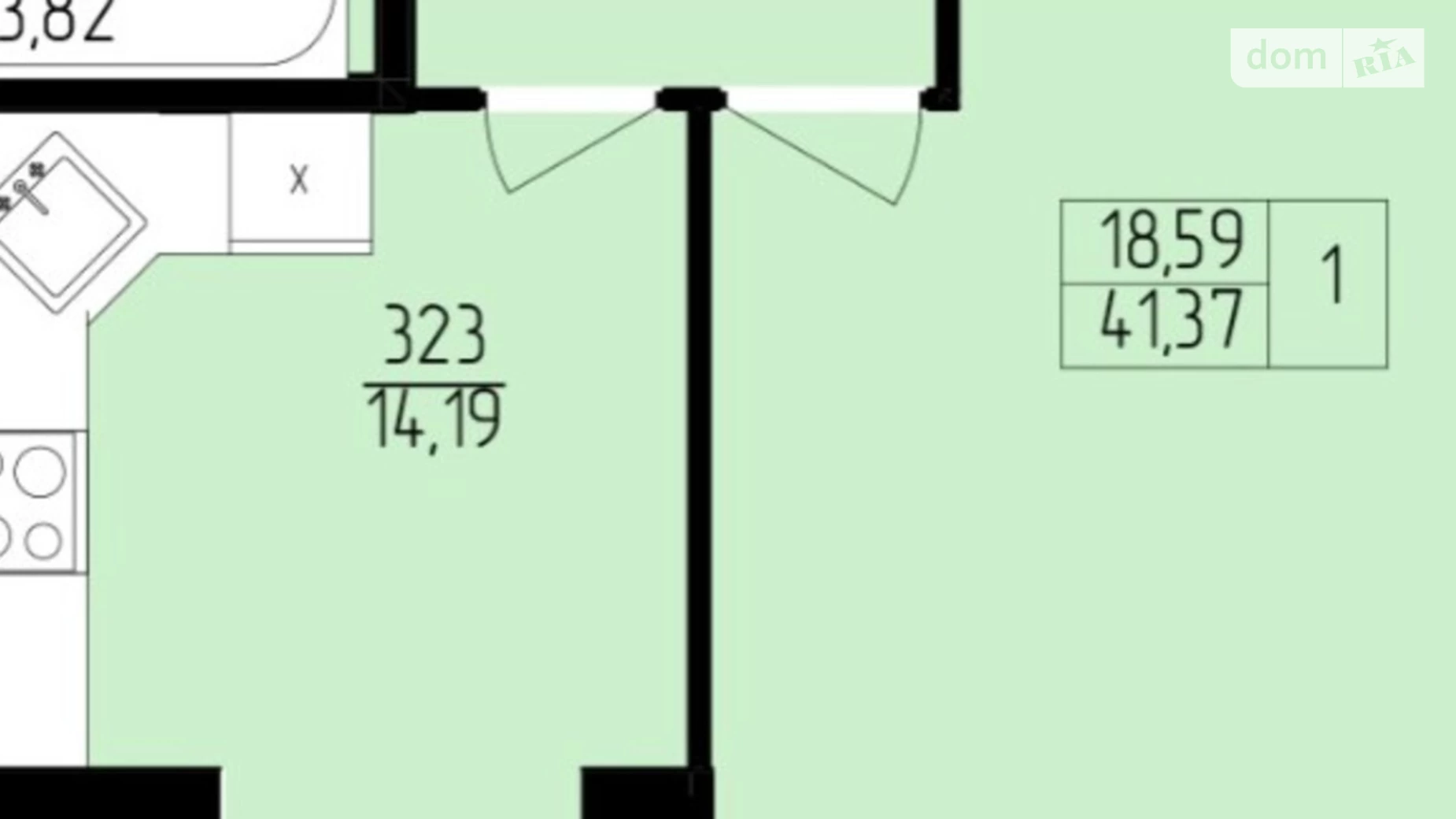 Продается 1-комнатная квартира 41.37 кв. м в Хмельницком, пер. Франко Ивана, 8