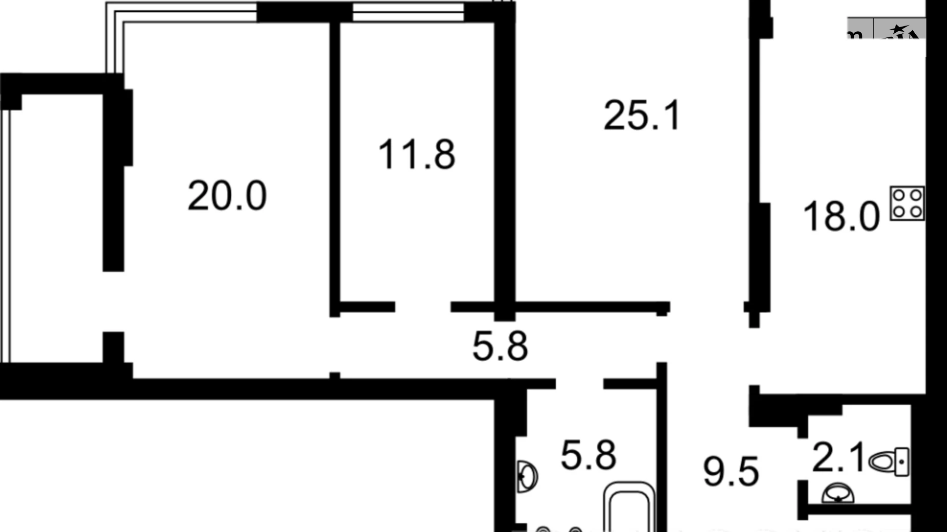 Продається 3-кімнатна квартира 111 кв. м у Києві, просп. Лобановського, 4В