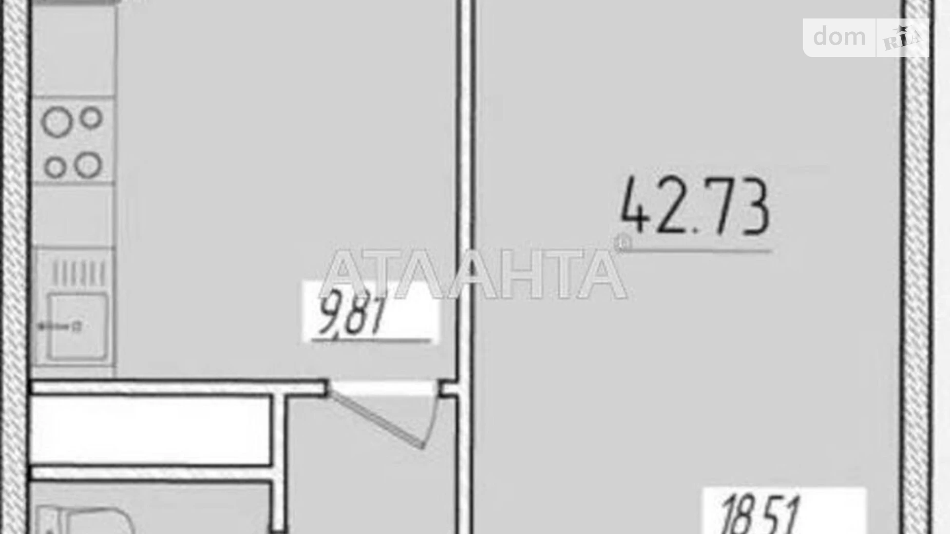 Продается 1-комнатная квартира 43 кв. м в Одессе, ул. Краснова