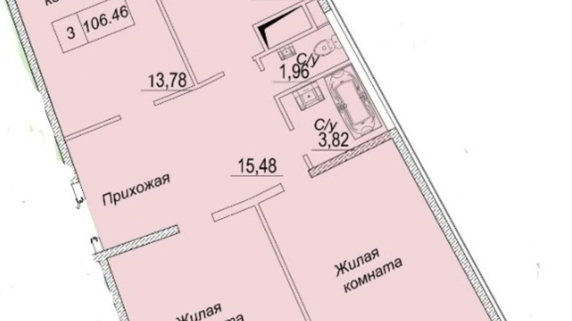 Продається 3-кімнатна квартира 105 кв. м у Одесі, вул. Каманіна
