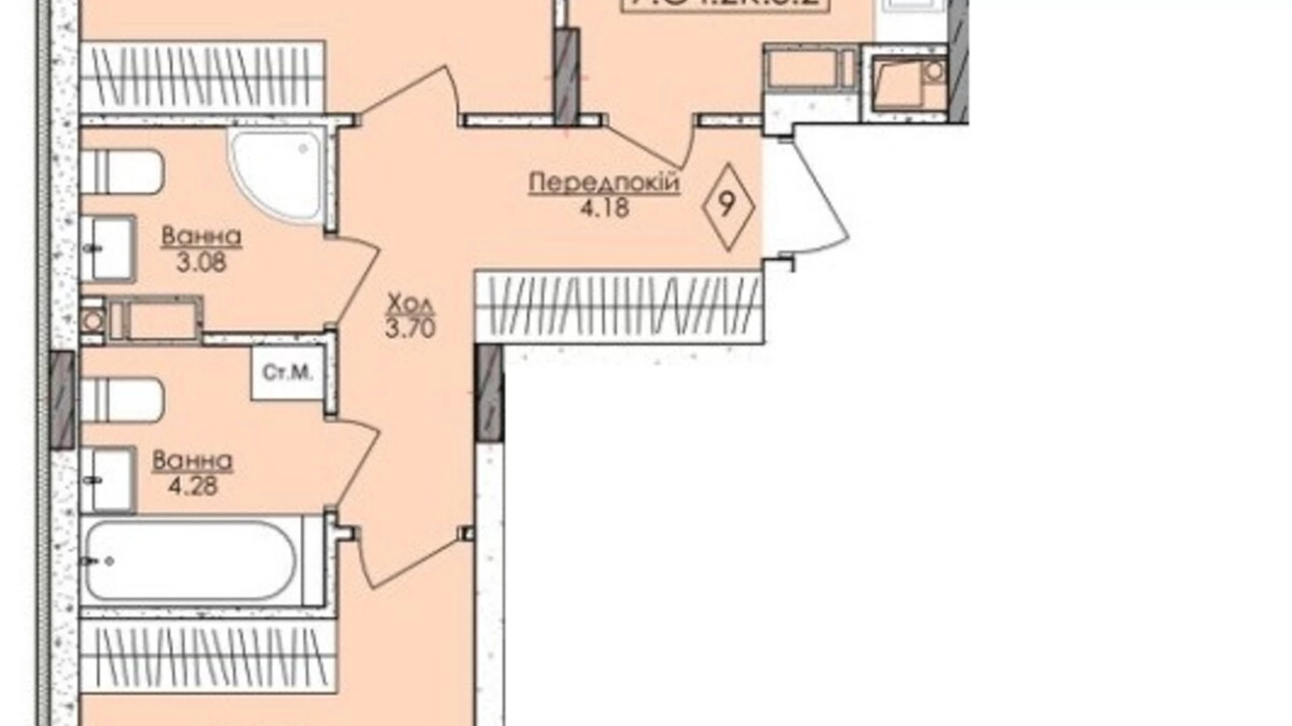 Продается 2-комнатная квартира 60 кв. м в Буче, ул. Бориса Гмыри, 12 - фото 2