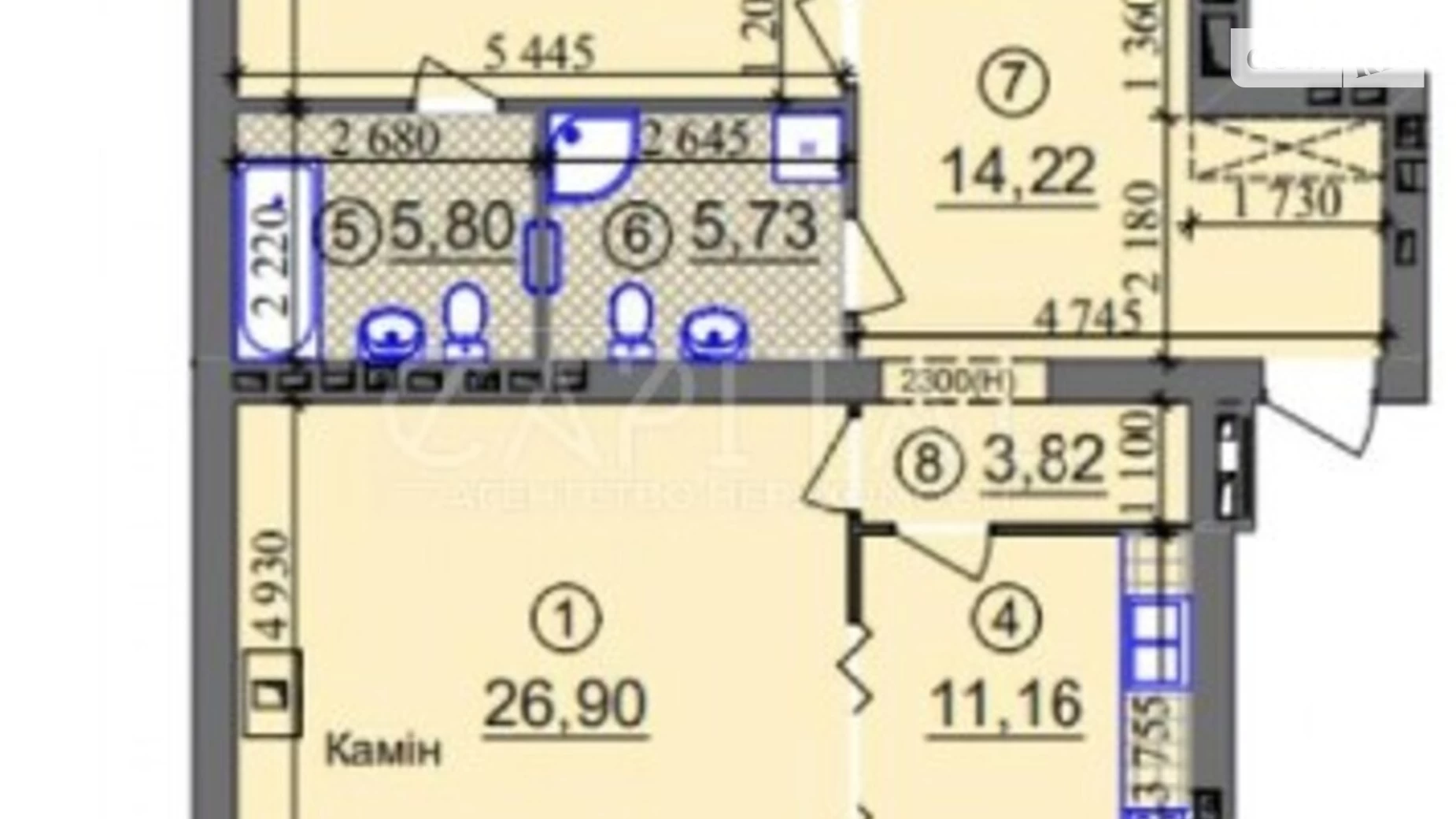 Продается 3-комнатная квартира 129 кв. м в Киеве, ул. Сергeя Данченко, 12