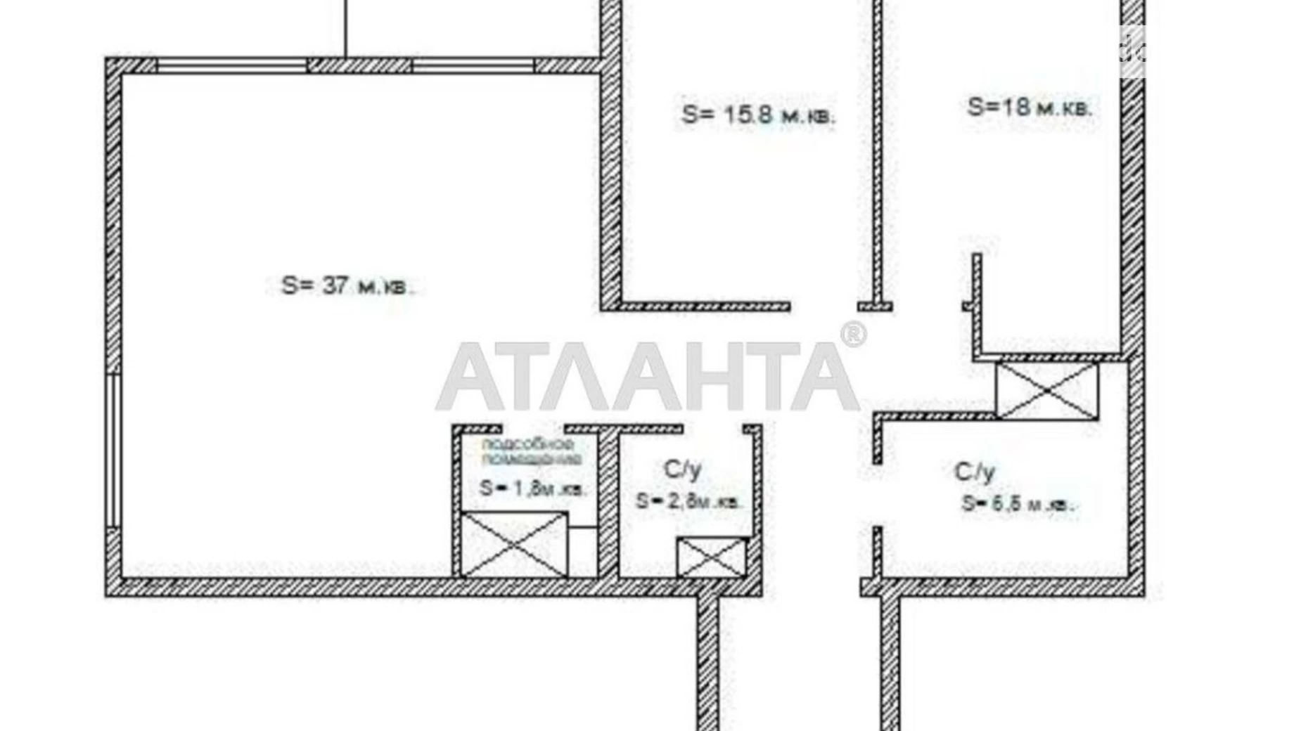 Продается 2-комнатная квартира 103 кв. м в Одессе, просп. Гагарина - фото 2