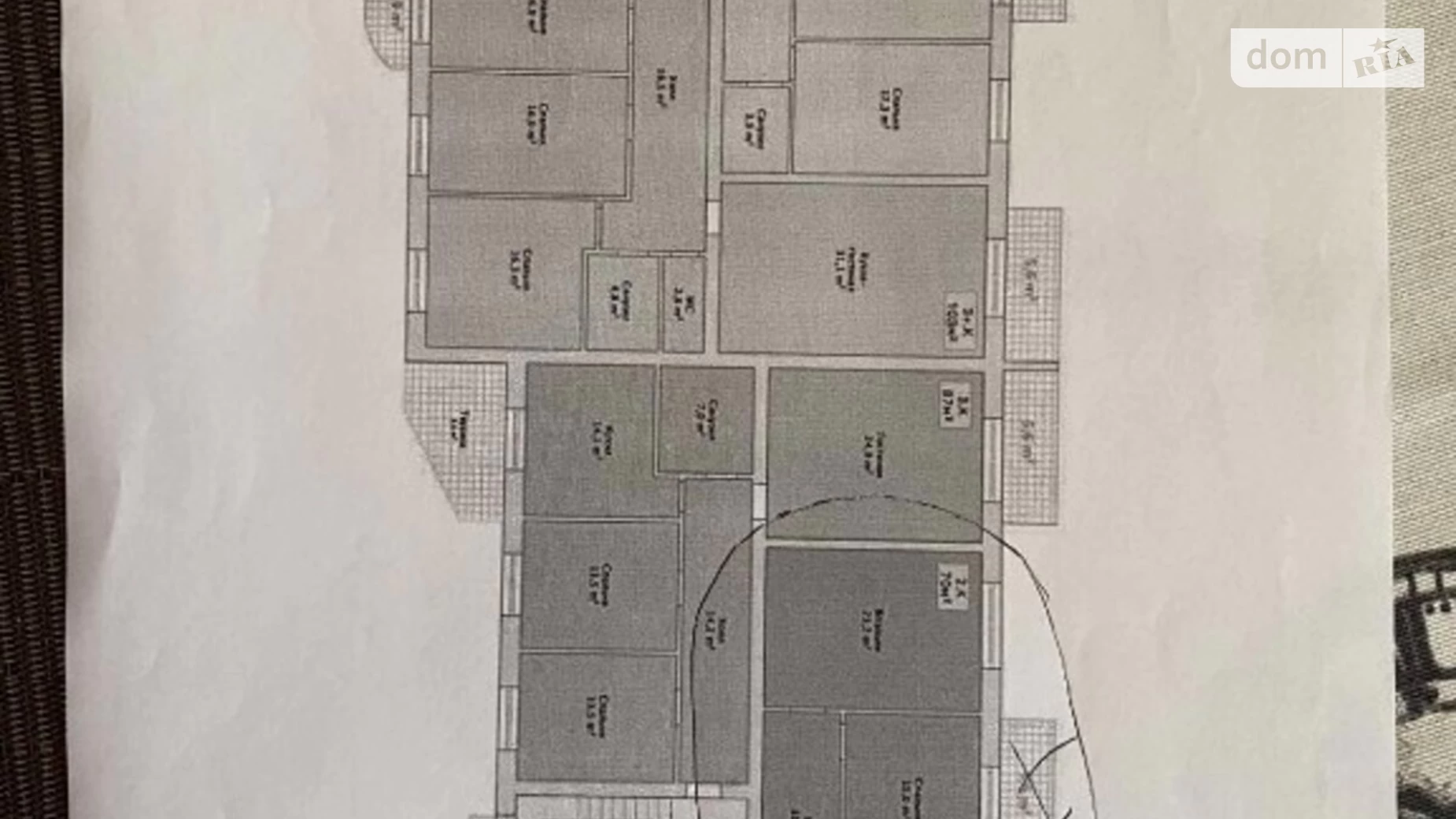 Продается 2-комнатная квартира 70.2 кв. м в Виннице, ул. Малиновского - фото 2