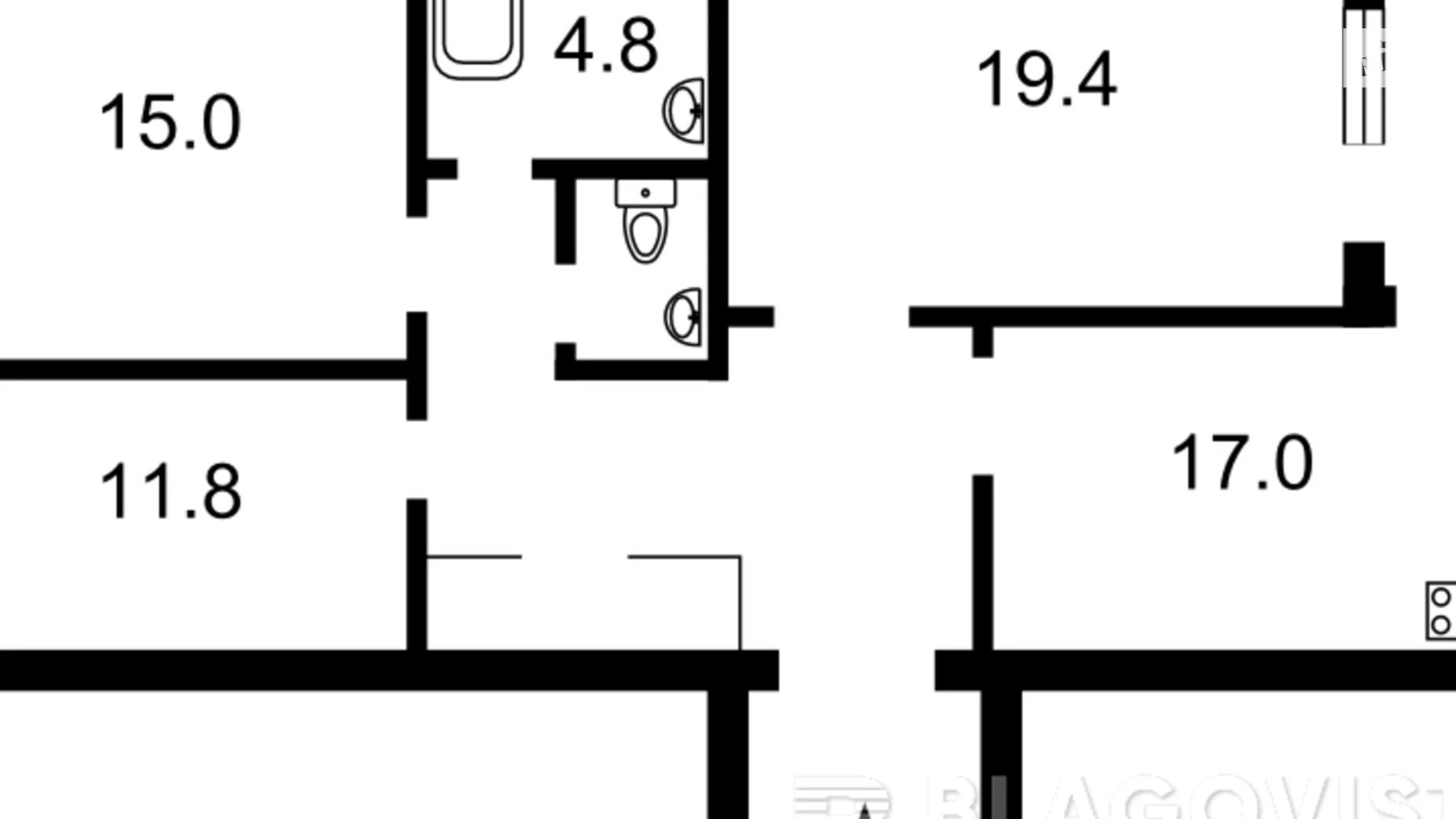 Продается 3-комнатная квартира 90 кв. м в Киеве, ул. Верховинная, 10