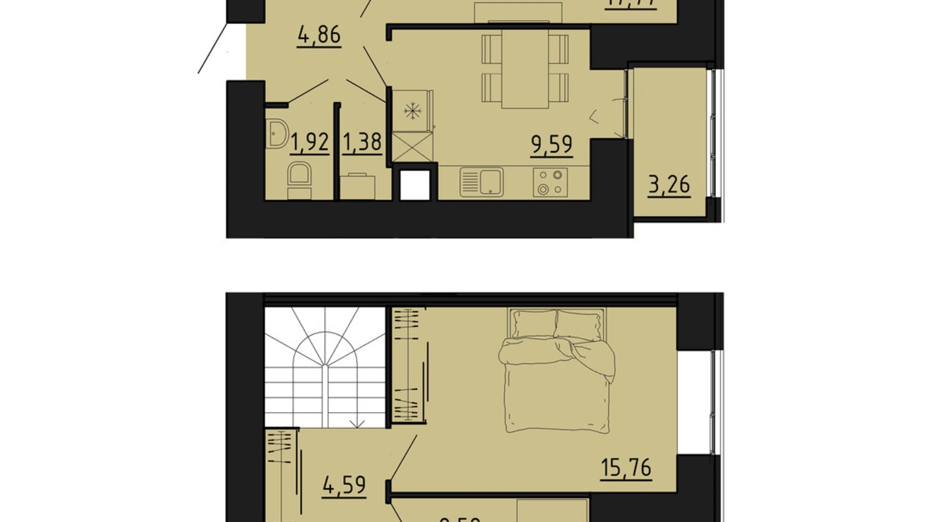 3-комнатная квартира 75.9 кв. м в Тернополе, ул. Микулинецкая, 116 - фото 2