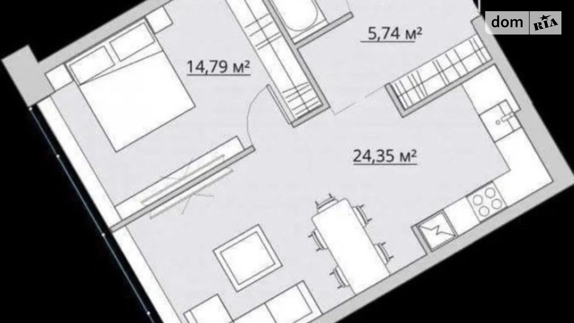 Продается 2-комнатная квартира 60 кв. м в Днепре, просп. Науки(Гагарина), 112А