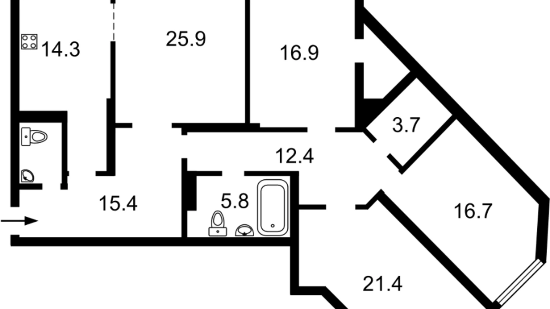 Продается 4-комнатная квартира 138 кв. м в Киеве, ул. Княжий Затон, 21