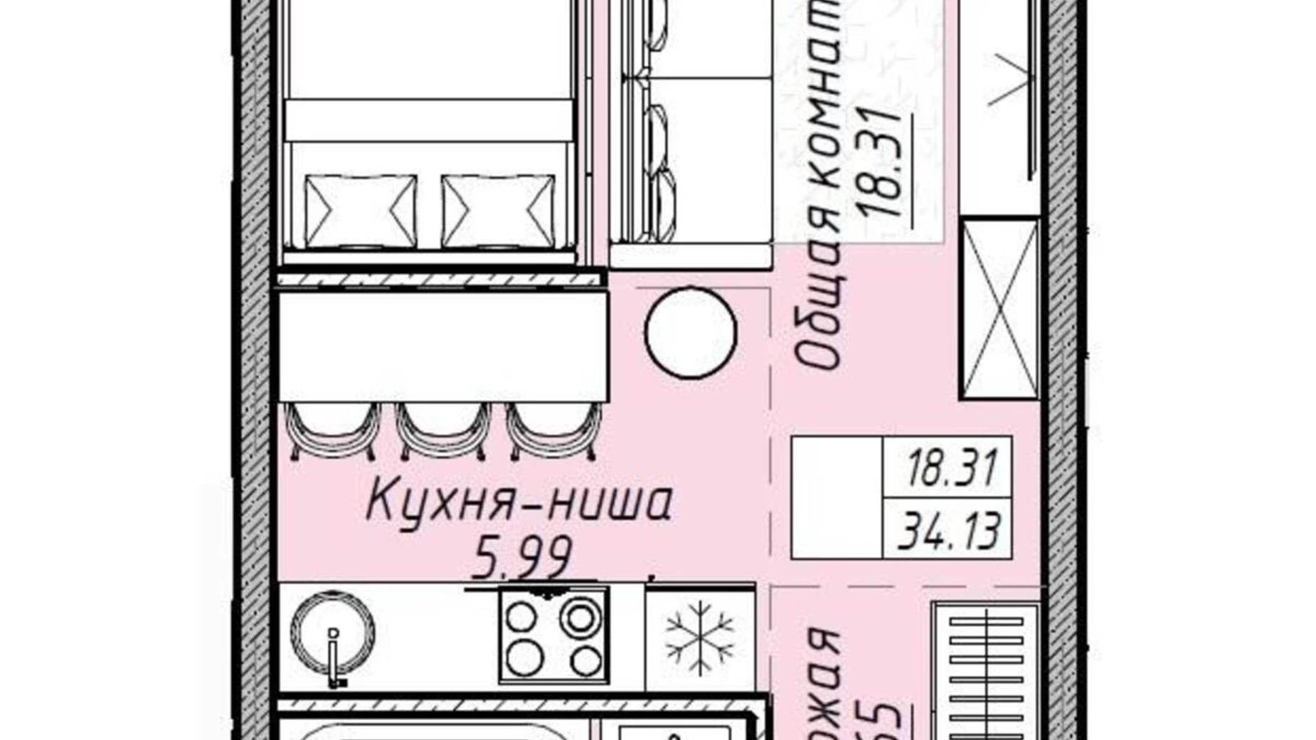 Продається 1-кімнатна квартира 34 кв. м у Одесі, вул. Канатна, 112А - фото 4
