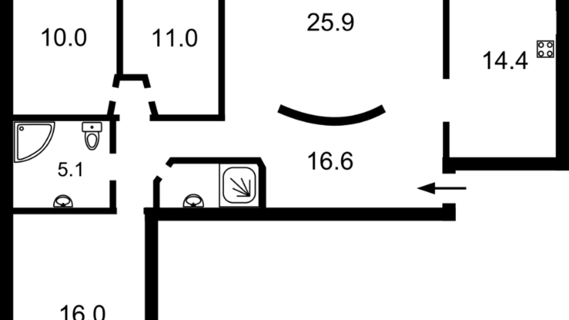 Продается 4-комнатная квартира 105 кв. м в Киеве, ул. Никольско-Слободская, 4В - фото 3