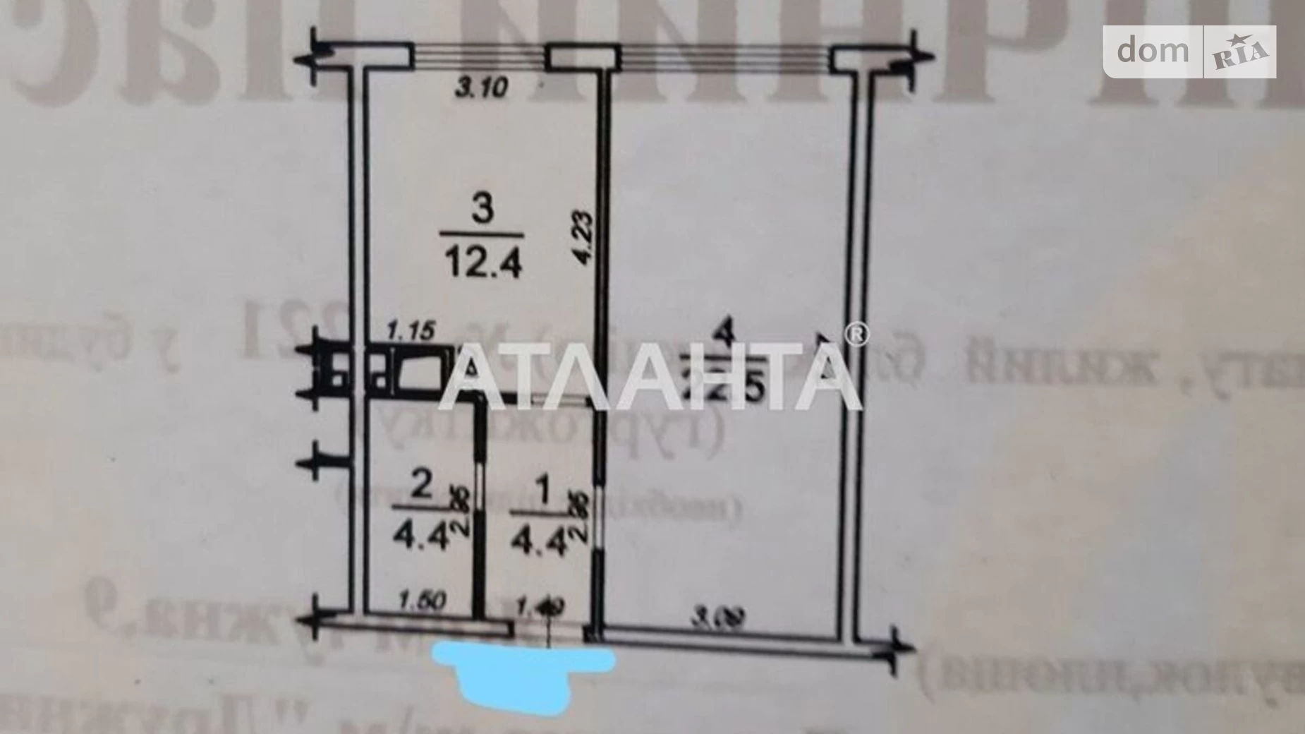 Продается 1-комнатная квартира 43.7 кв. м в Одессе, ул. Жемчужная, 9 - фото 3