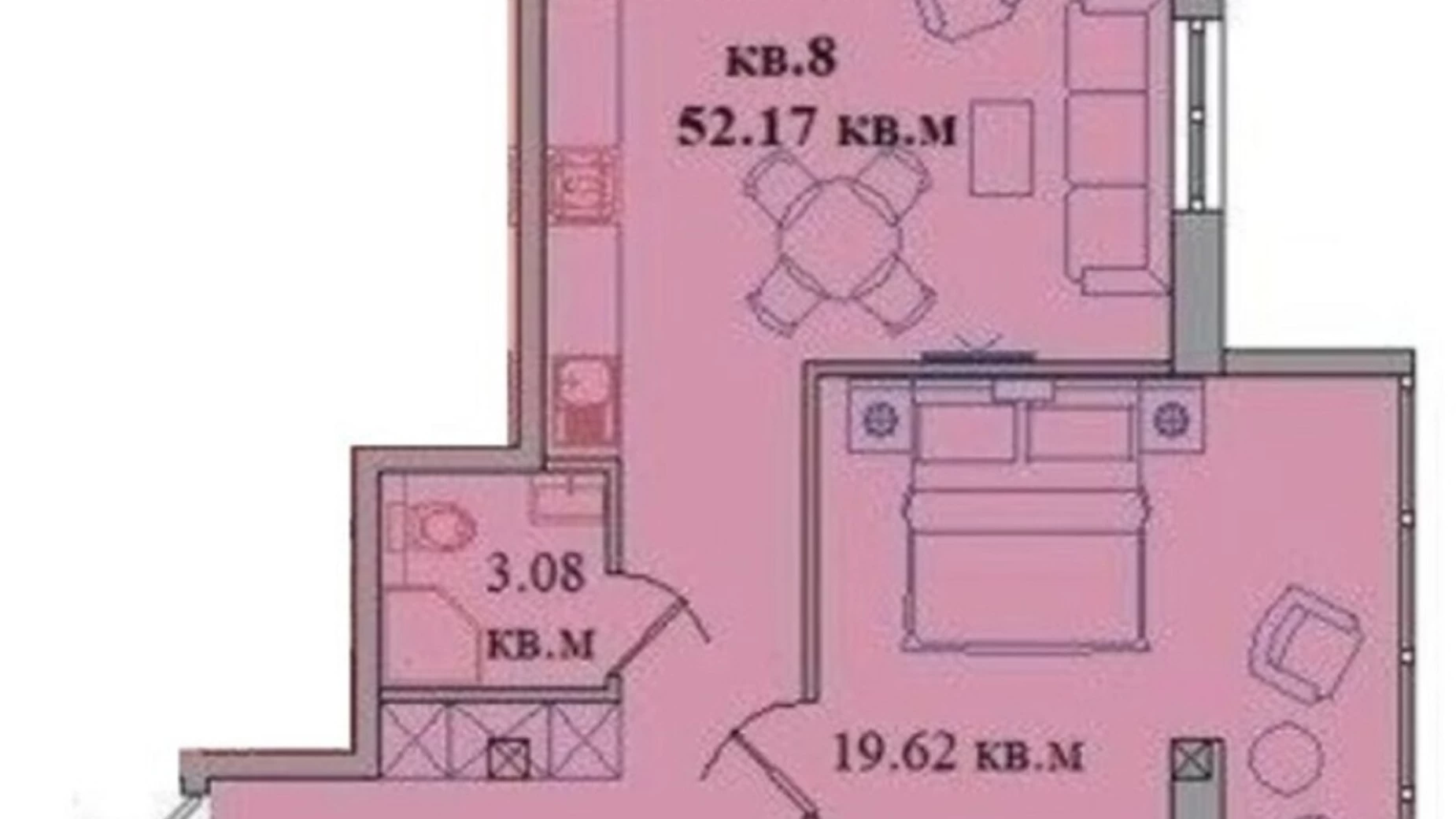 Продается 1-комнатная квартира 56.2 кв. м в Лески, Северная улица