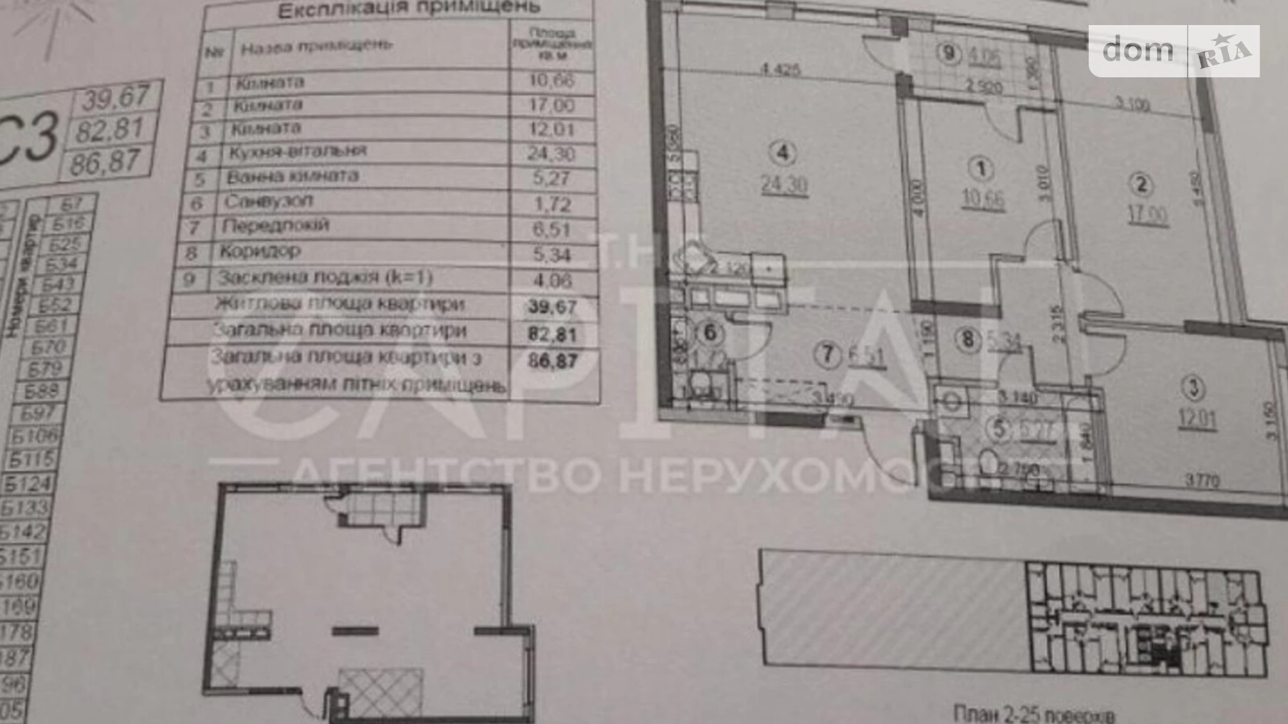 Продается 3-комнатная квартира 87 кв. м в Киеве, ул. Евгения Сверстюка, 1А