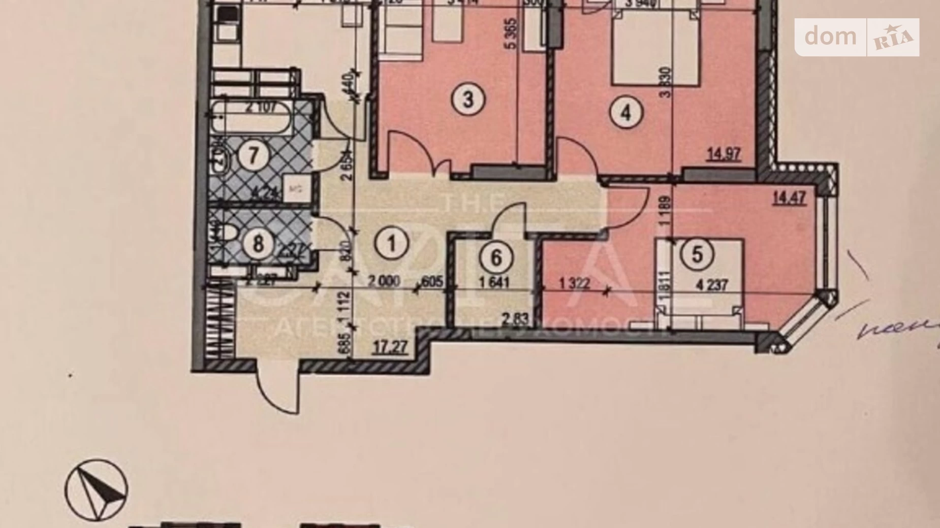 Продается 3-комнатная квартира 90 кв. м в Киеве, ул. Генерала Алмазова, 18/7 - фото 3