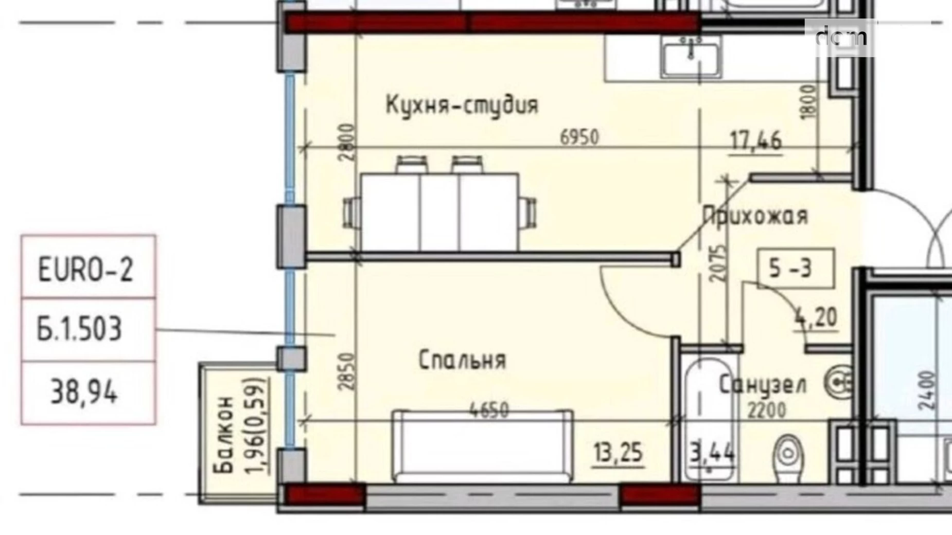 Продается 1-комнатная квартира 39 кв. м в Одессе, ул. Радостная, 29