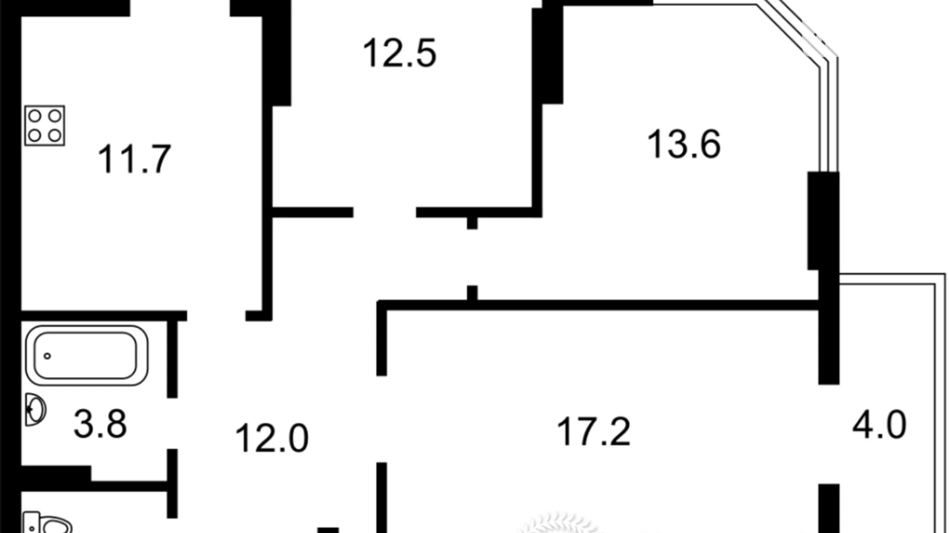 Продается 3-комнатная квартира 75 кв. м в Киеве, ул. Феодосийская, 1