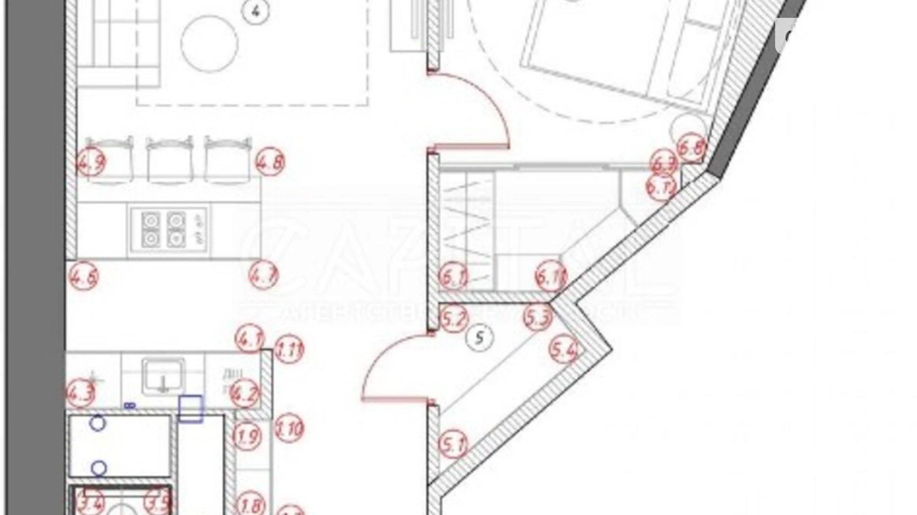 Продается 2-комнатная квартира 67 кв. м в Киеве, ул. Лабораторная, 7