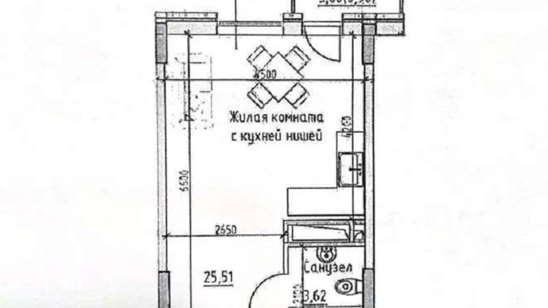 Продается 1-комнатная квартира 30 кв. м в Одессе, ул. Радостная, 75