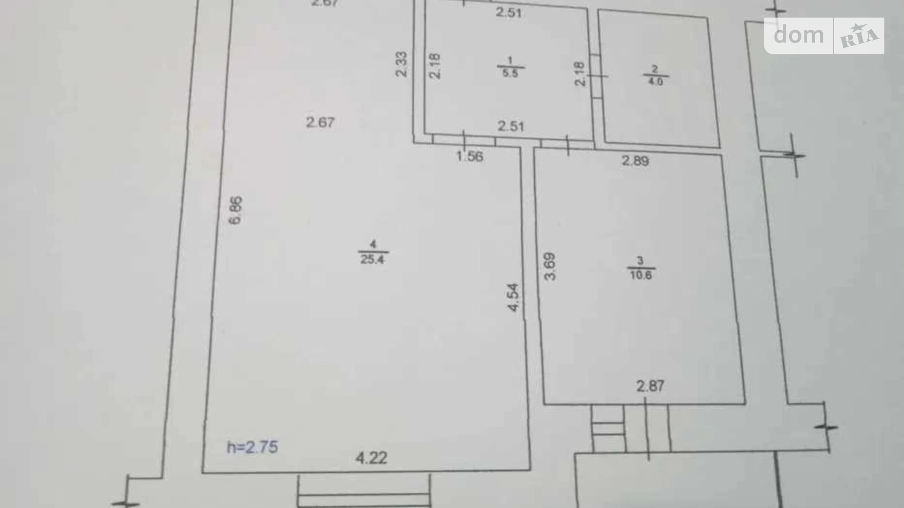 Продается 1-комнатная квартира 49.5 кв. м в Полтаве, ул. Владимира Козака - фото 3