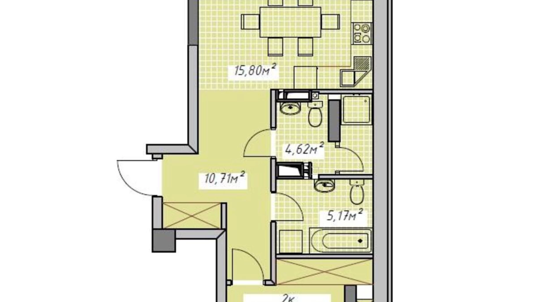 Продается 2-комнатная квартира 68 кв. м в Одессе, ул. Вице-адмирала Азарова, 8 - фото 5