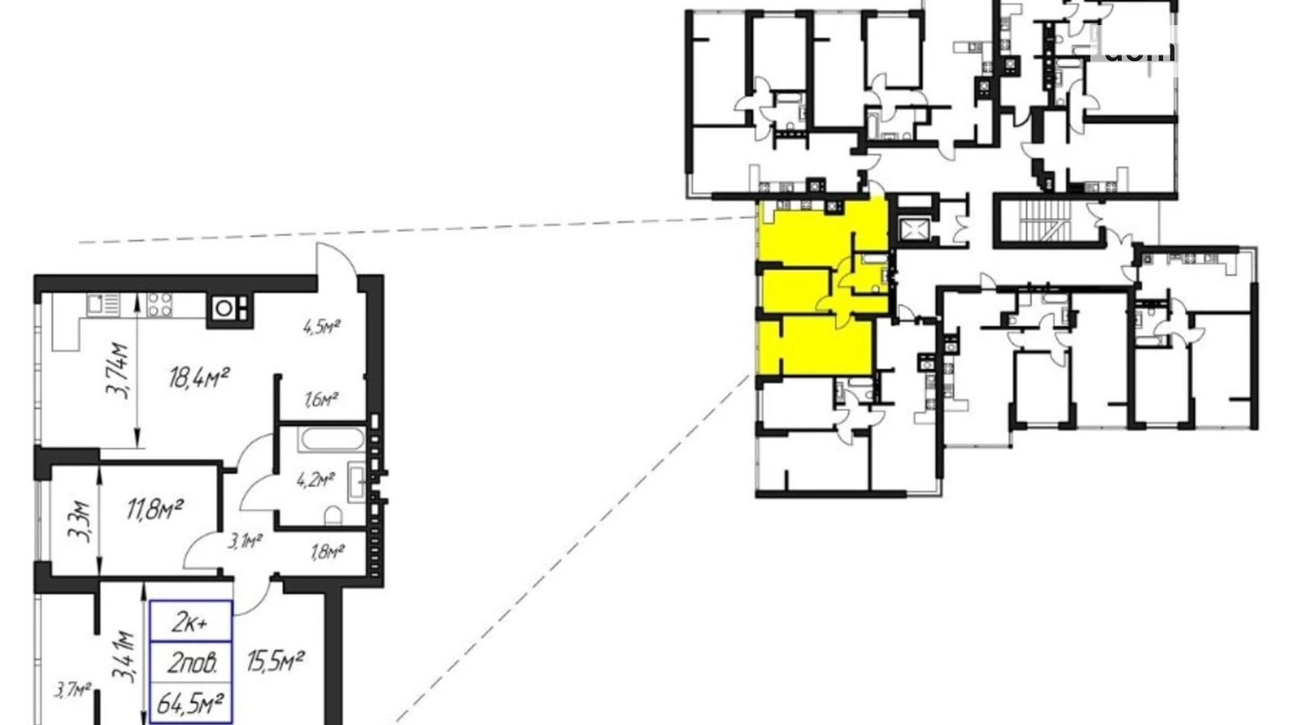 Продается 2-комнатная квартира 69 кв. м в Ивано-Франковске, ул. Приозерная