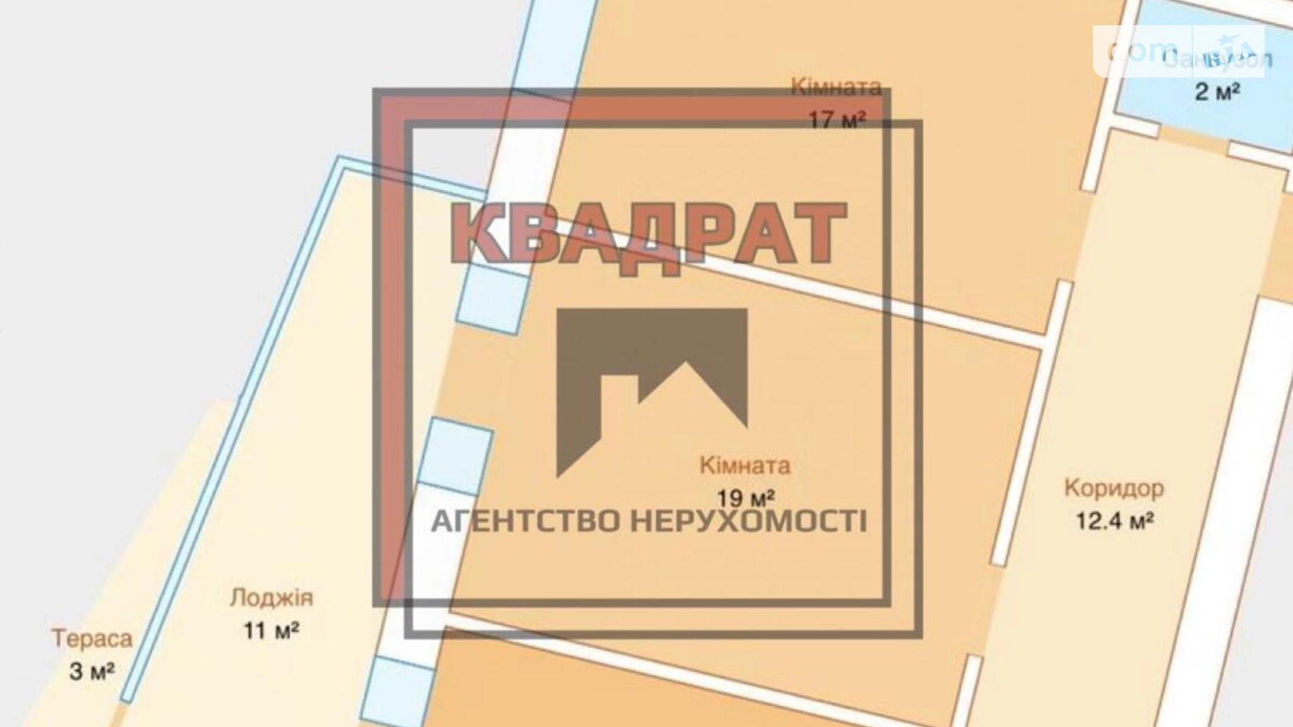 Продається 2-кімнатна квартира 84.3 кв. м у Полтаві, вул. Європейська