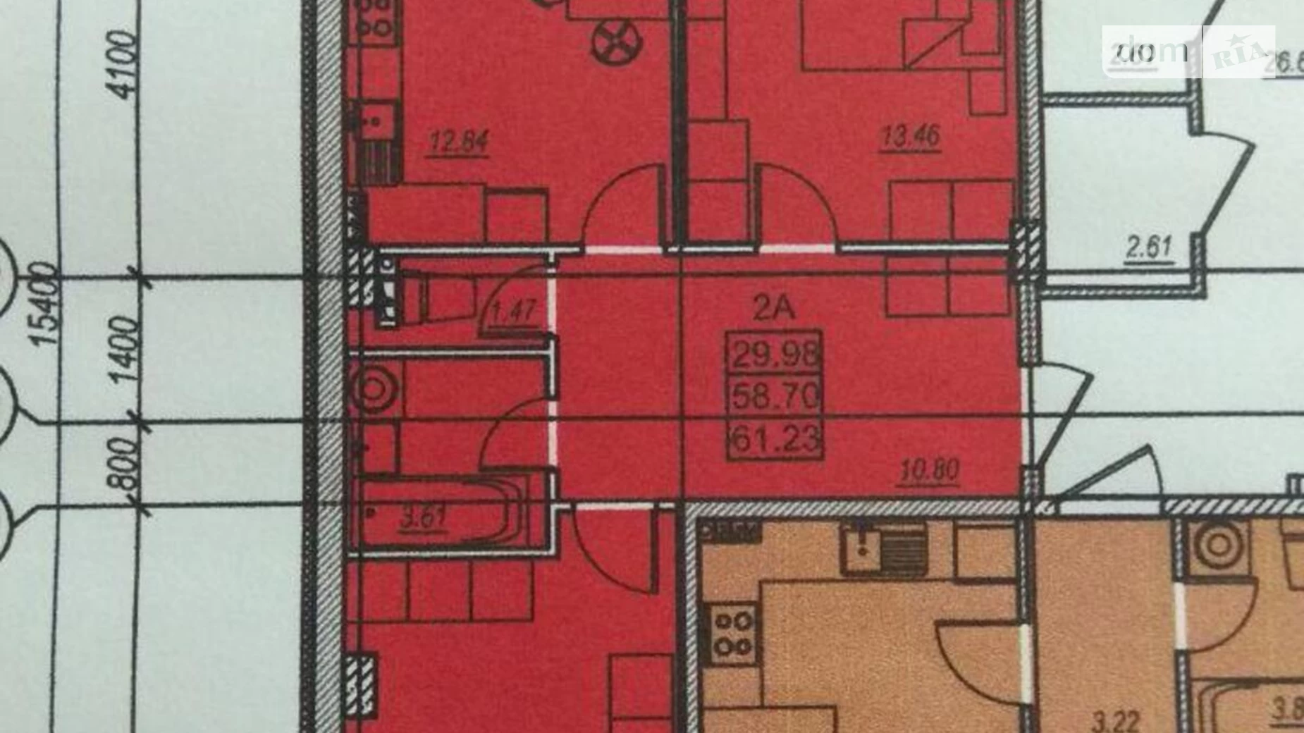 Продається 2-кімнатна квартира 62 кв. м у Лісках, вул. Академіка Заболотного, 88