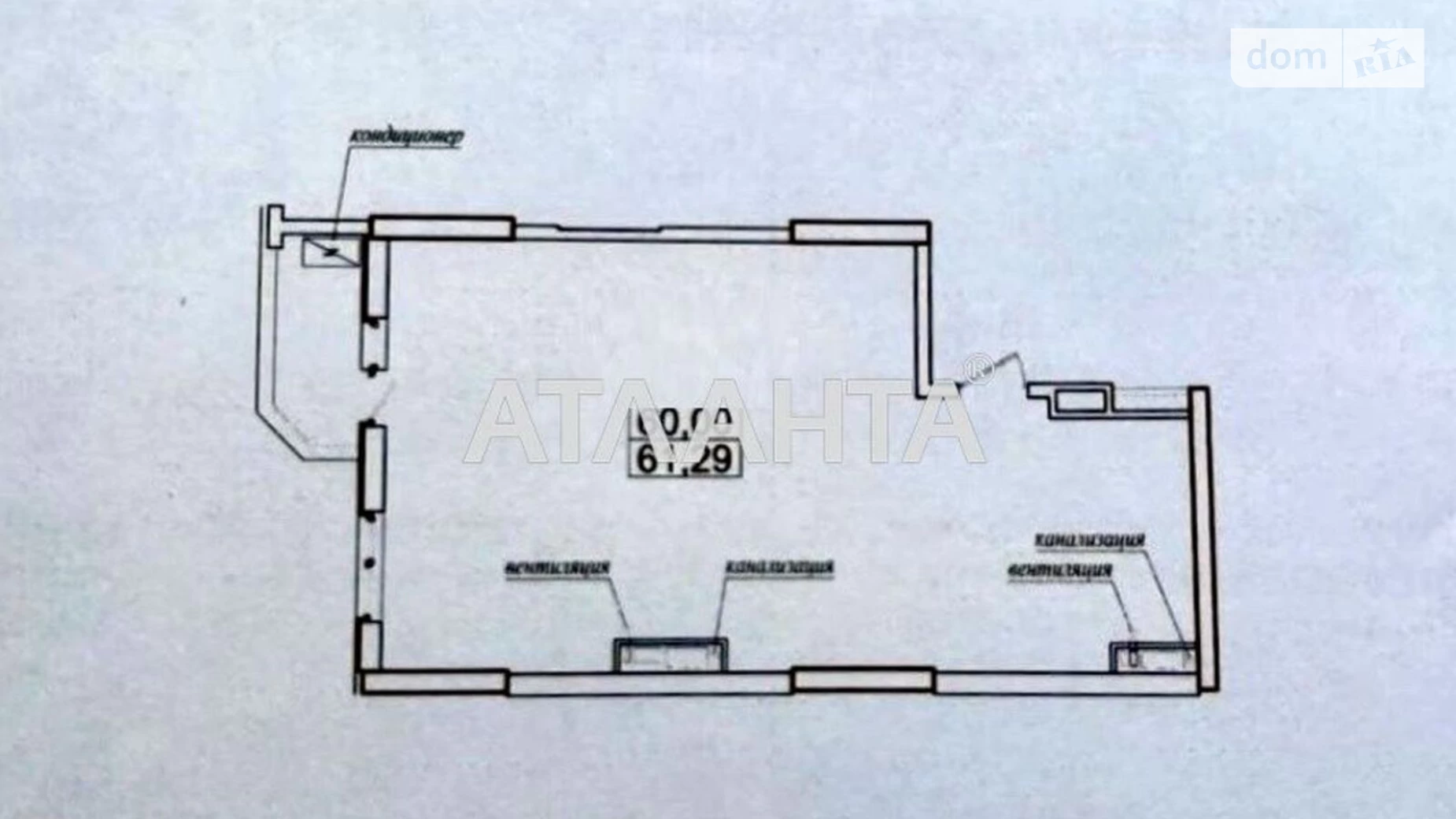 Продається 1-кімнатна квартира 61 кв. м у Одесі, вул. Генуезька