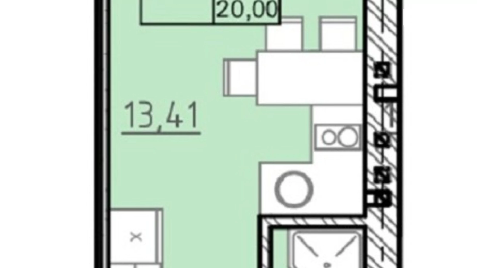 Продается 1-комнатная квартира 22 кв. м в Буче, ул. Мира, 4 - фото 5