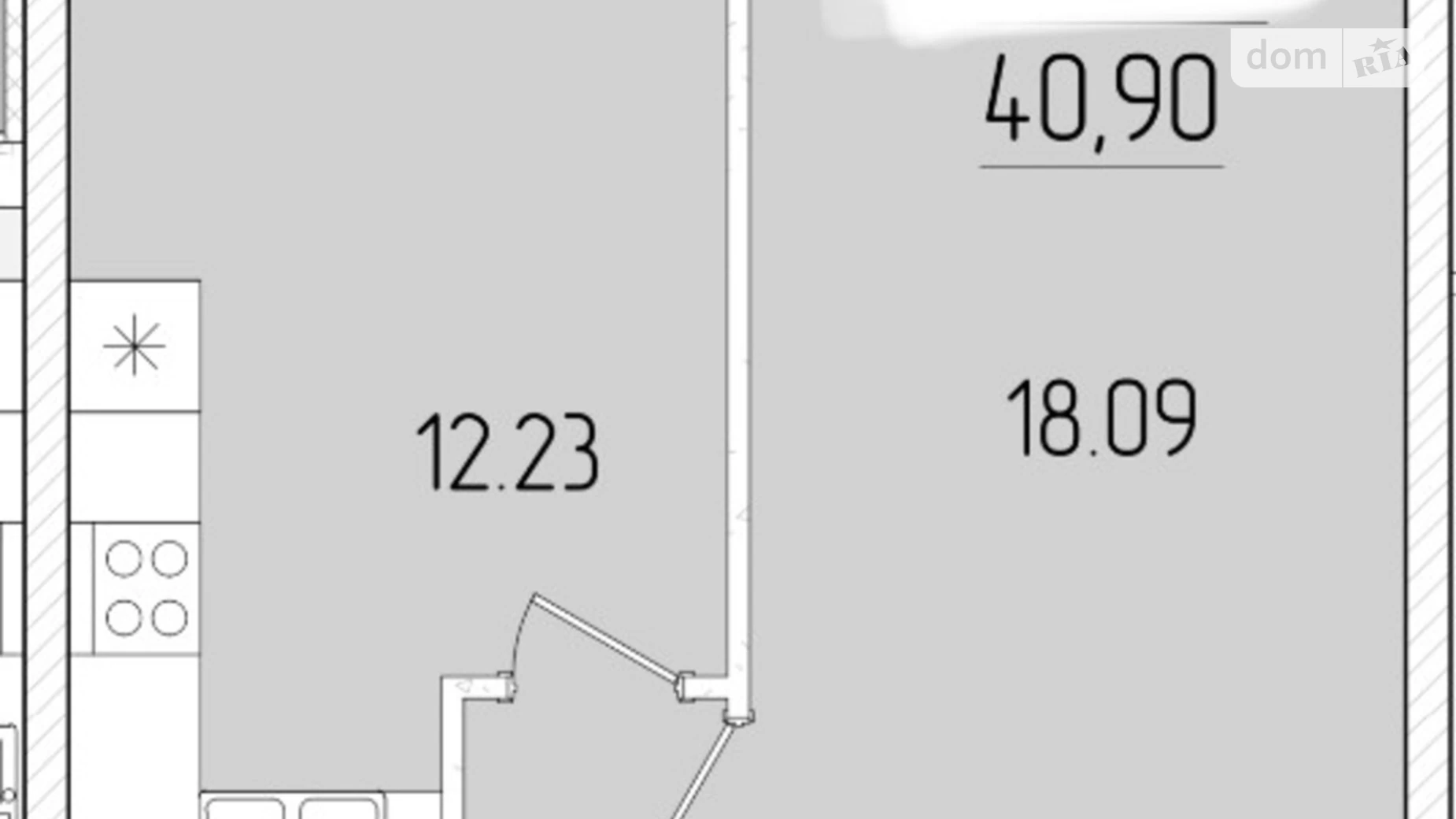 Продается 1-комнатная квартира 40.9 кв. м в Одессе, ул. Краснова