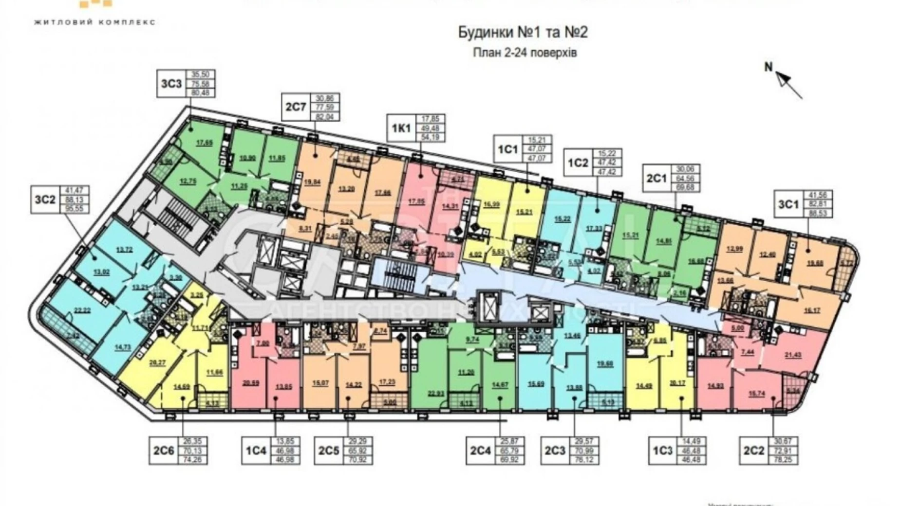 Продается 2-комнатная квартира 70 кв. м в Киеве, ул. Днепровская, 17