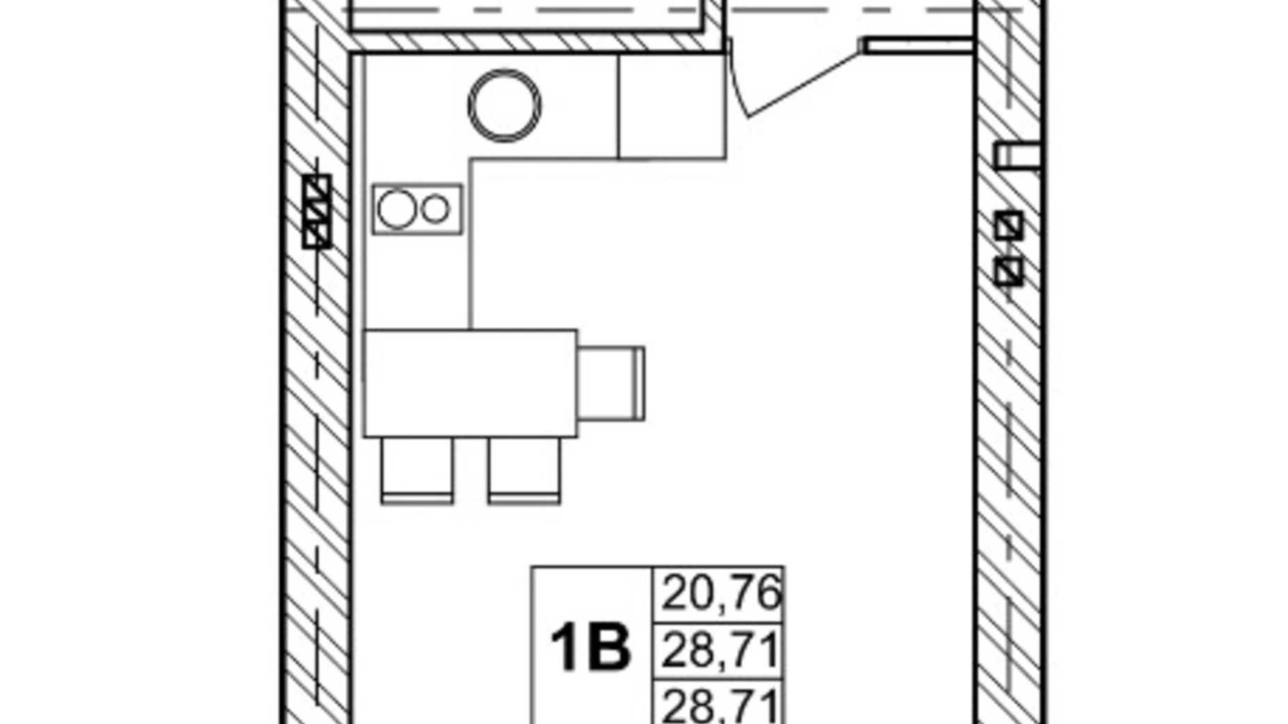 Продается 1-комнатная квартира 28.7 кв. м в Буче, Мирна, 10А