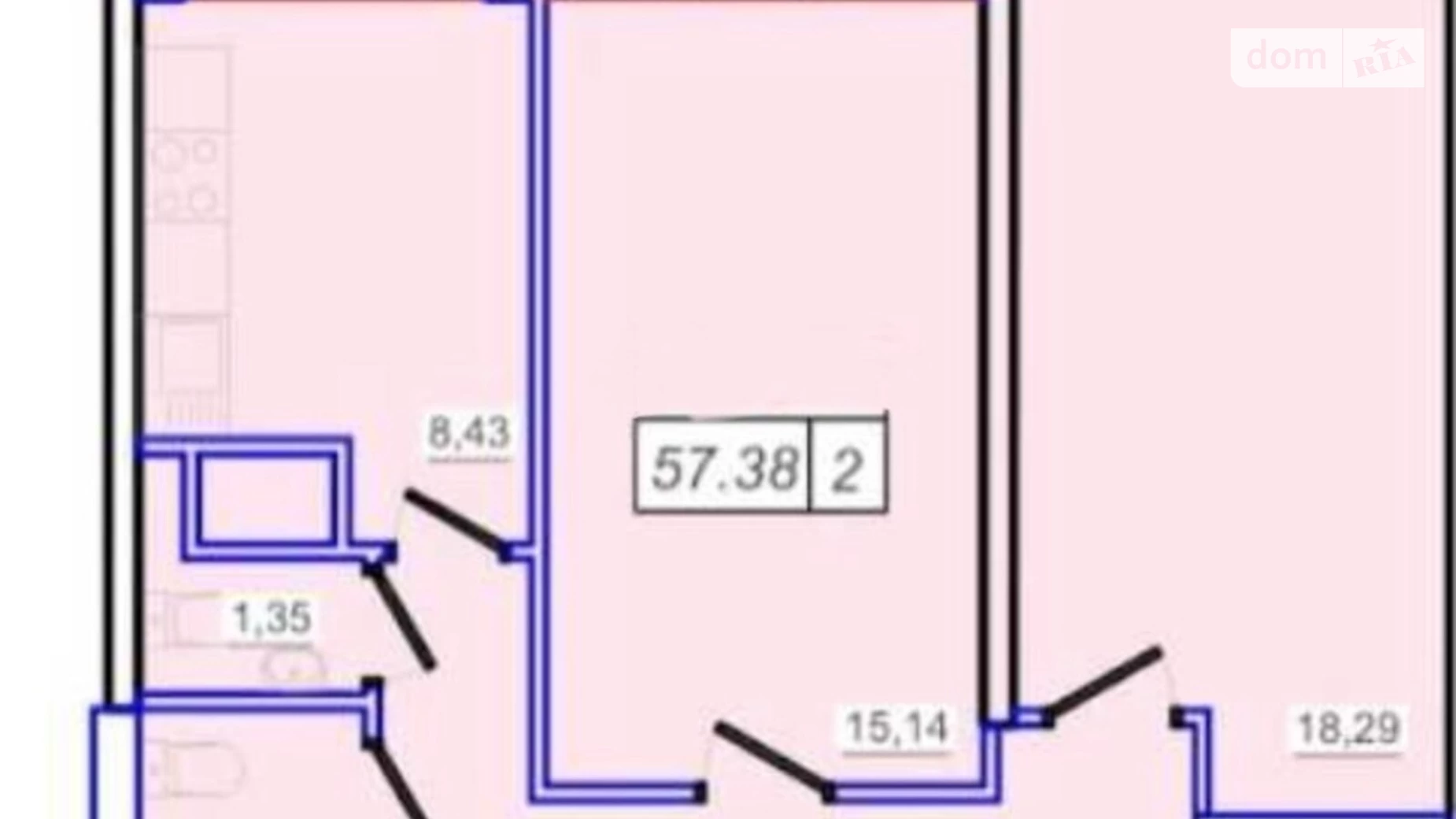 Продается 2-комнатная квартира 57.4 кв. м в Одессе, ул. Архитекторская, 8 - фото 2