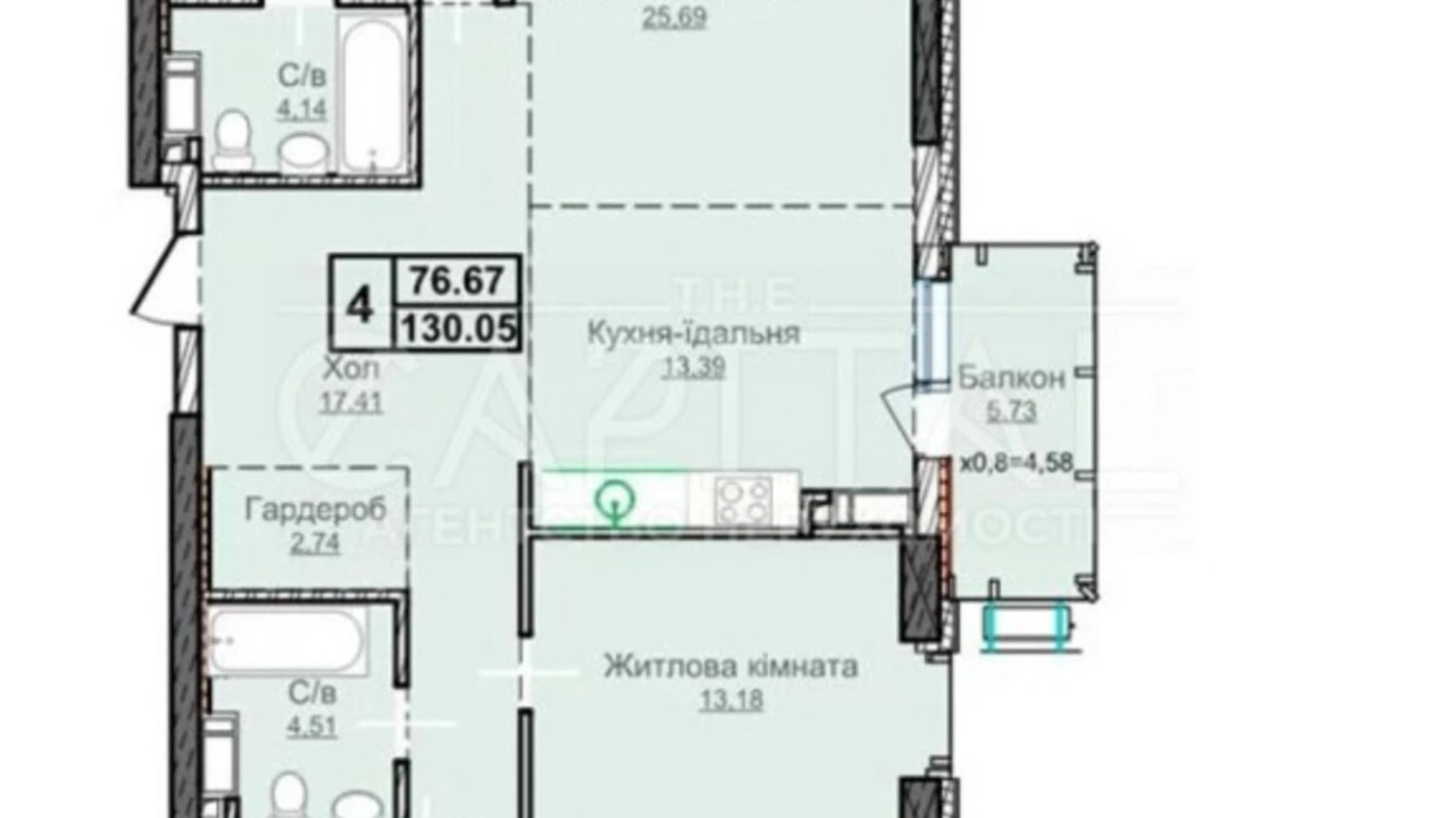 Продается 4-комнатная квартира 129 кв. м в Киеве, ул. Андрея Верхогляда(Драгомирова), 4