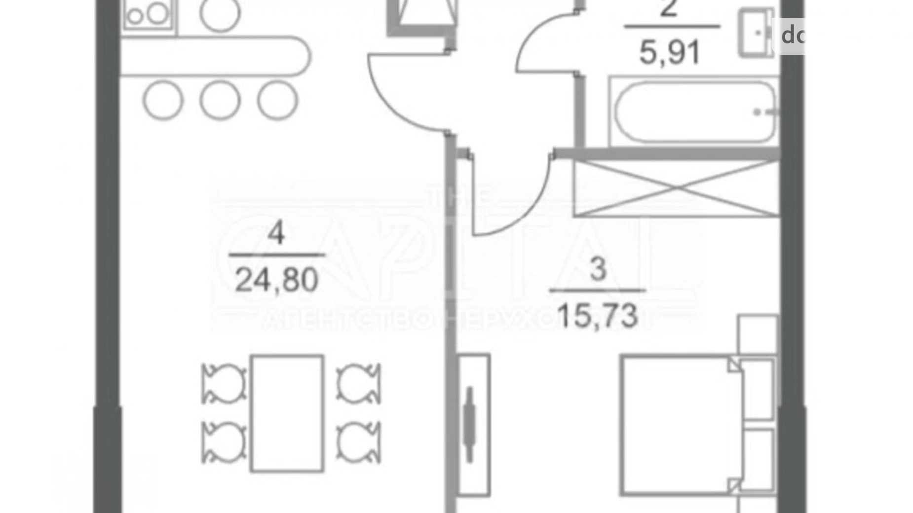 Продается 1-комнатная квартира 51.5 кв. м в Киеве, ул. Николая Пимоненко, 21 - фото 3