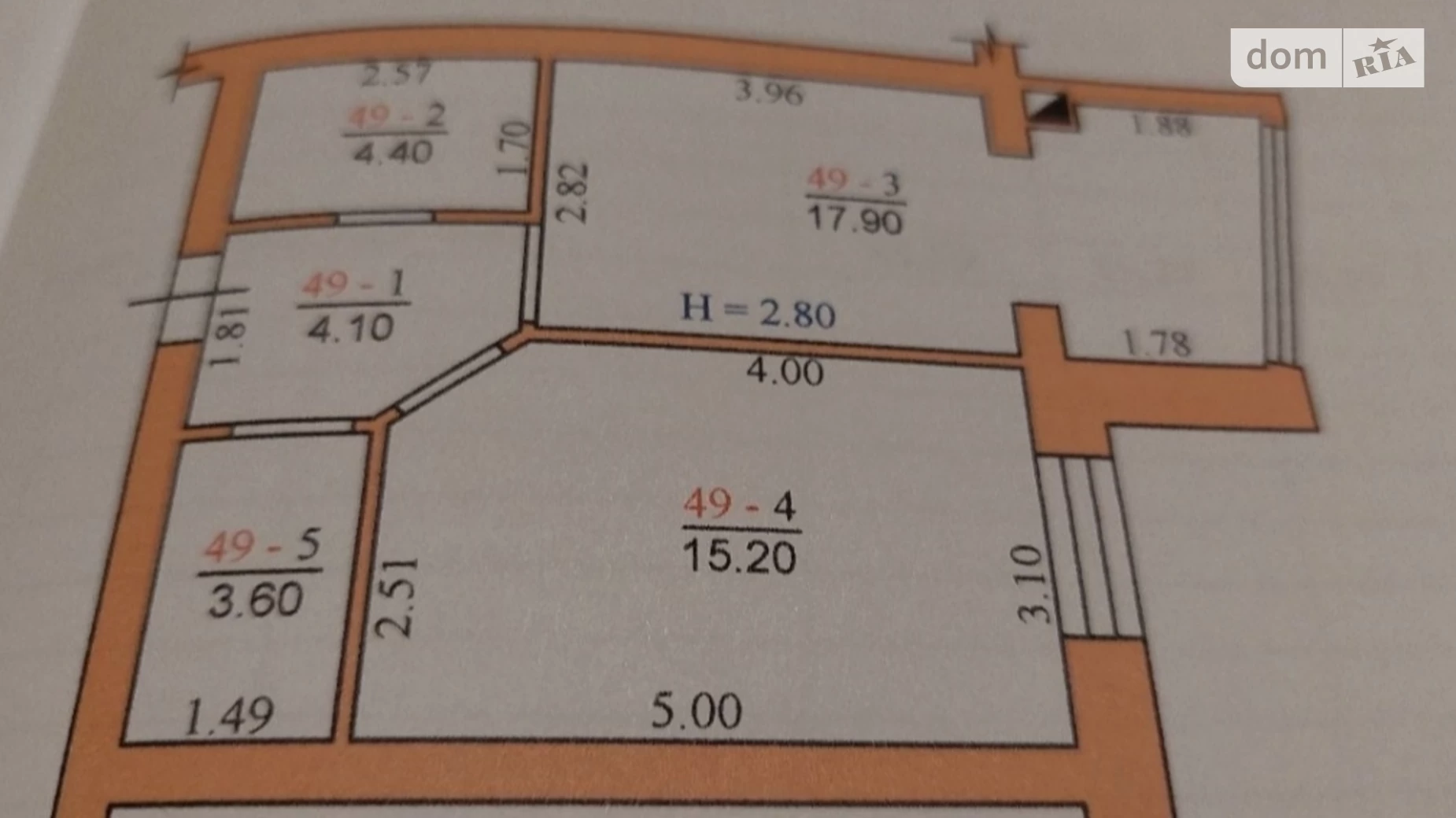 Продается 1-комнатная квартира 45.2 кв. м в Черновцах - фото 2