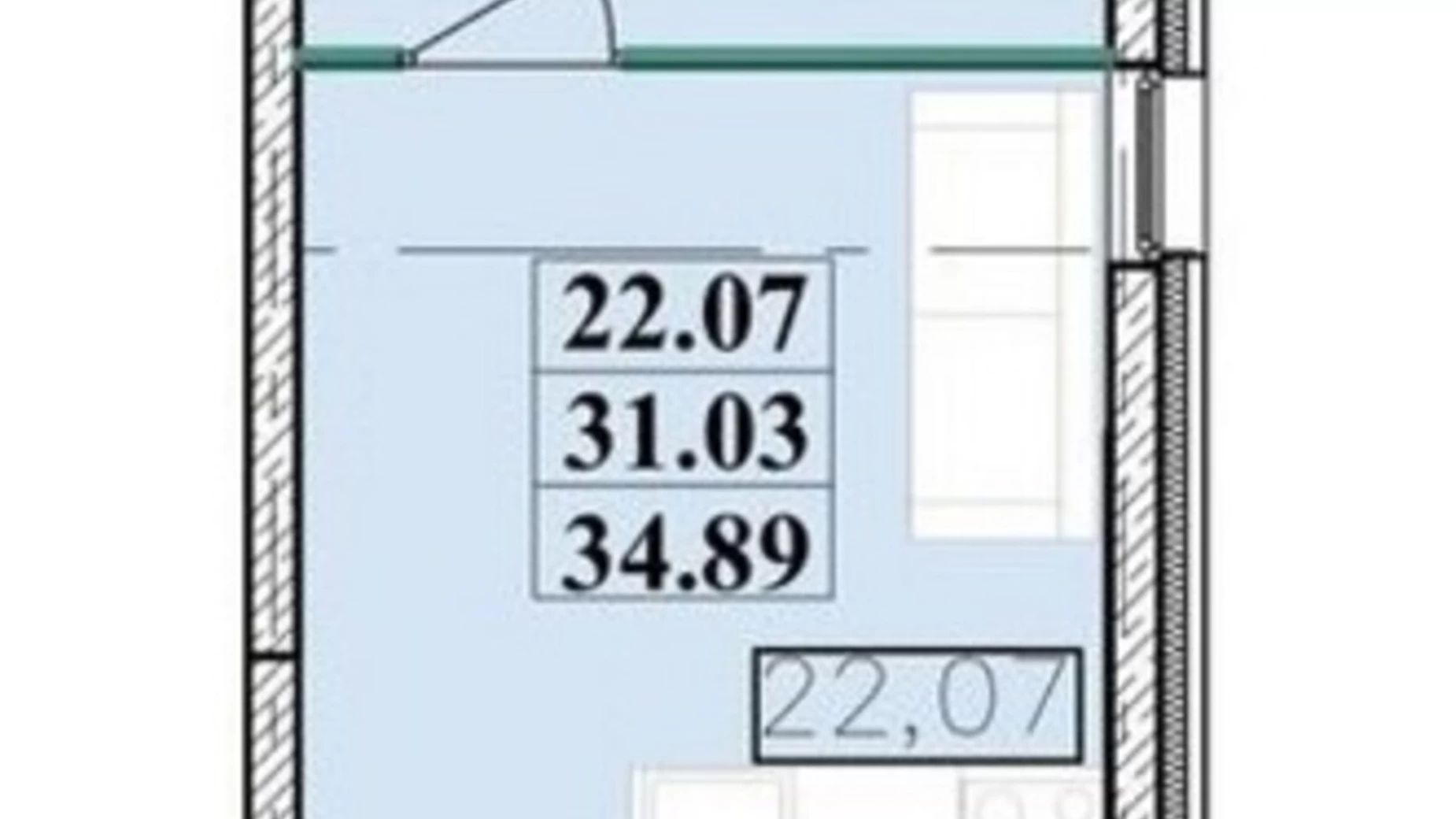 Продається 1-кімнатна квартира 34 кв. м у Одесі, вул. Івана Франка, 40 - фото 5