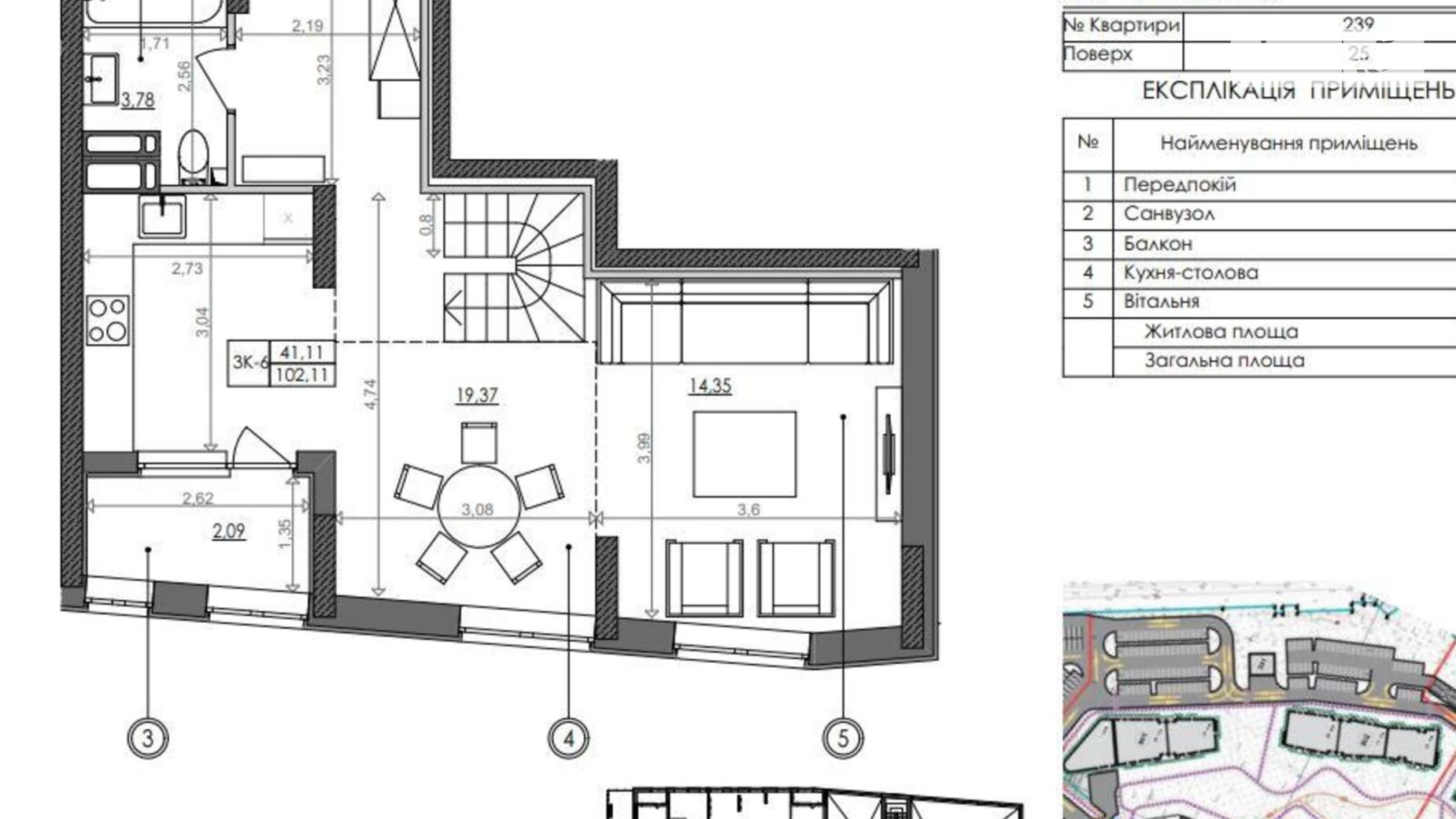 Продается 3-комнатная квартира 102 кв. м в Киеве, Столичное шоссе, 3