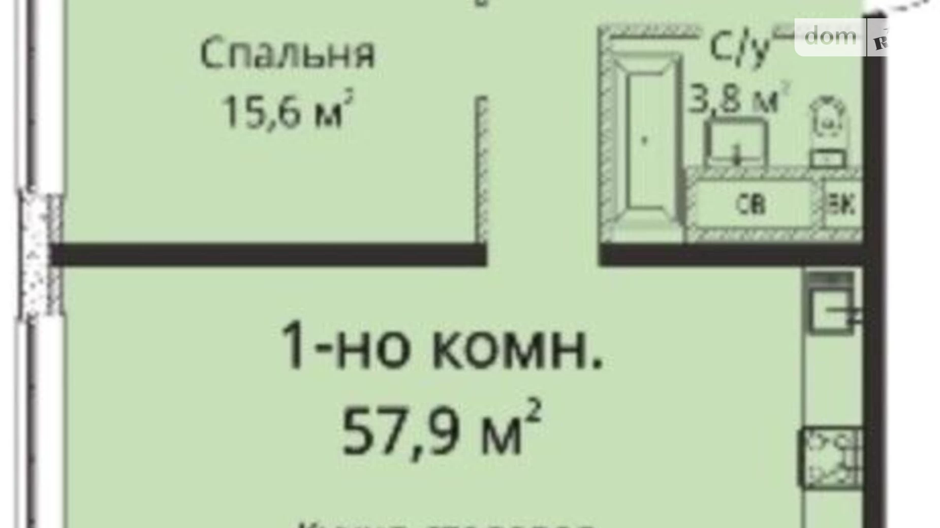 Продається 1-кімнатна квартира 57 кв. м у Одесі, плато Гагарінське, 4/1