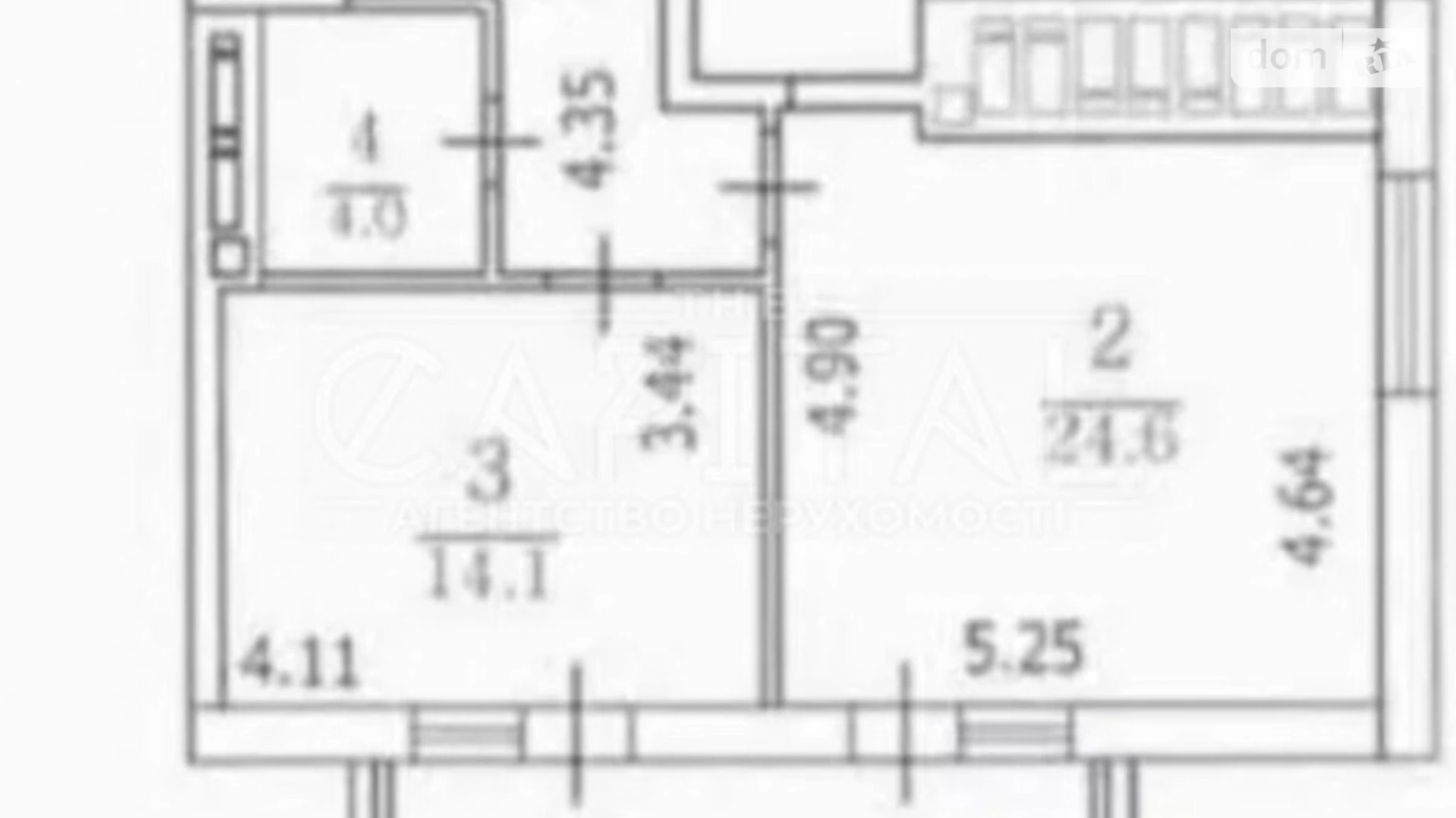 Продається 1-кімнатна квартира 58 кв. м у Києві, бул. Лесі Українки, 7В