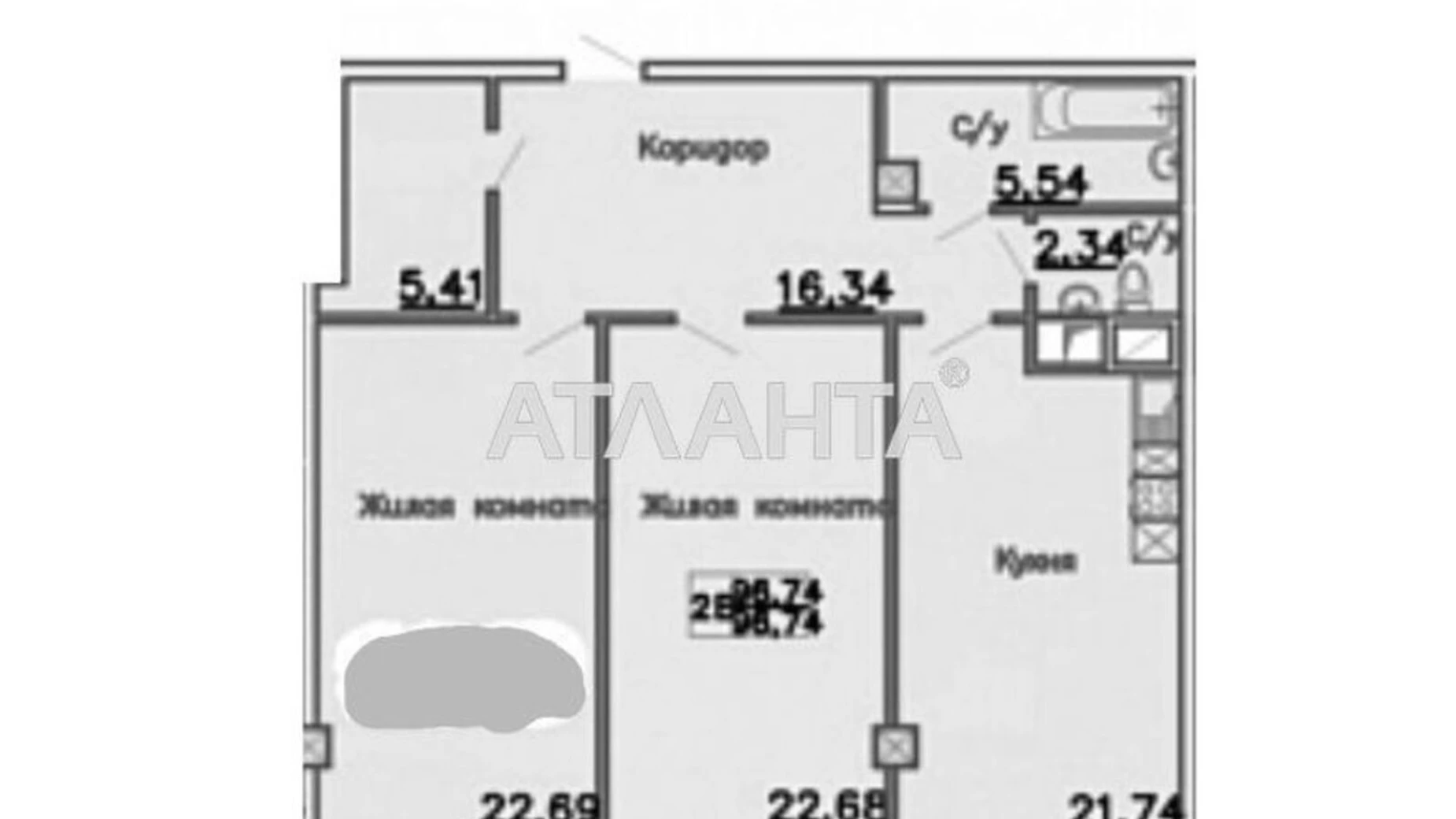 Продается 2-комнатная квартира 98 кв. м в Одессе, ул. Большая Арнаутская