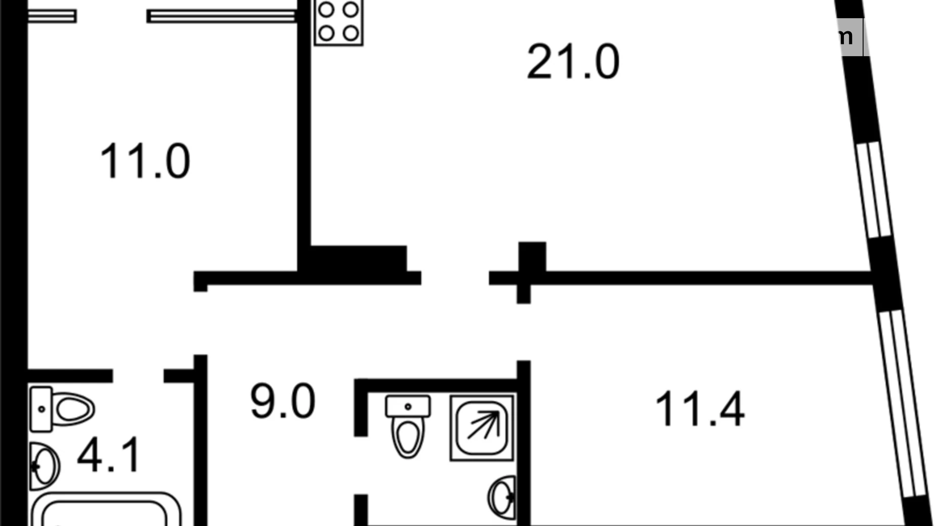 Продается 2-комнатная квартира 70 кв. м в Киеве, ул. Заречная, 2/2 - фото 5