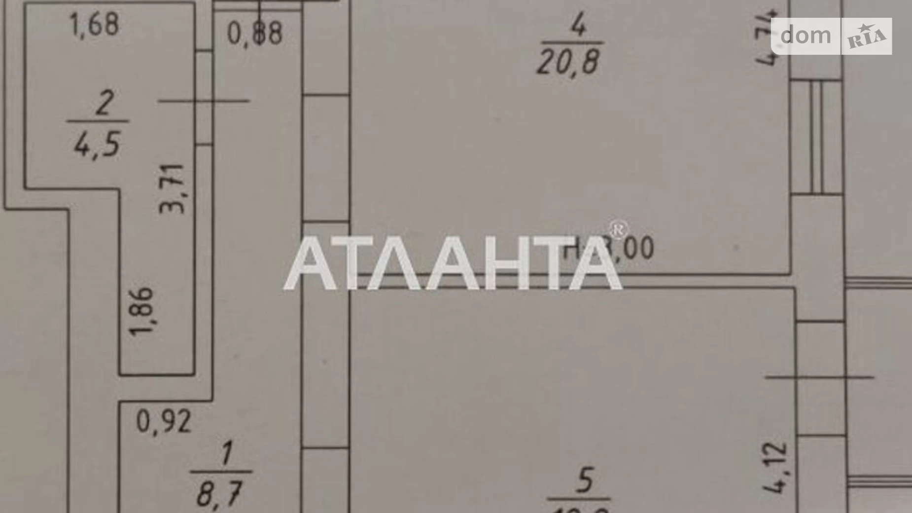 Продается 1-комнатная квартира 54.5 кв. м в Одессе, ул. Пастера