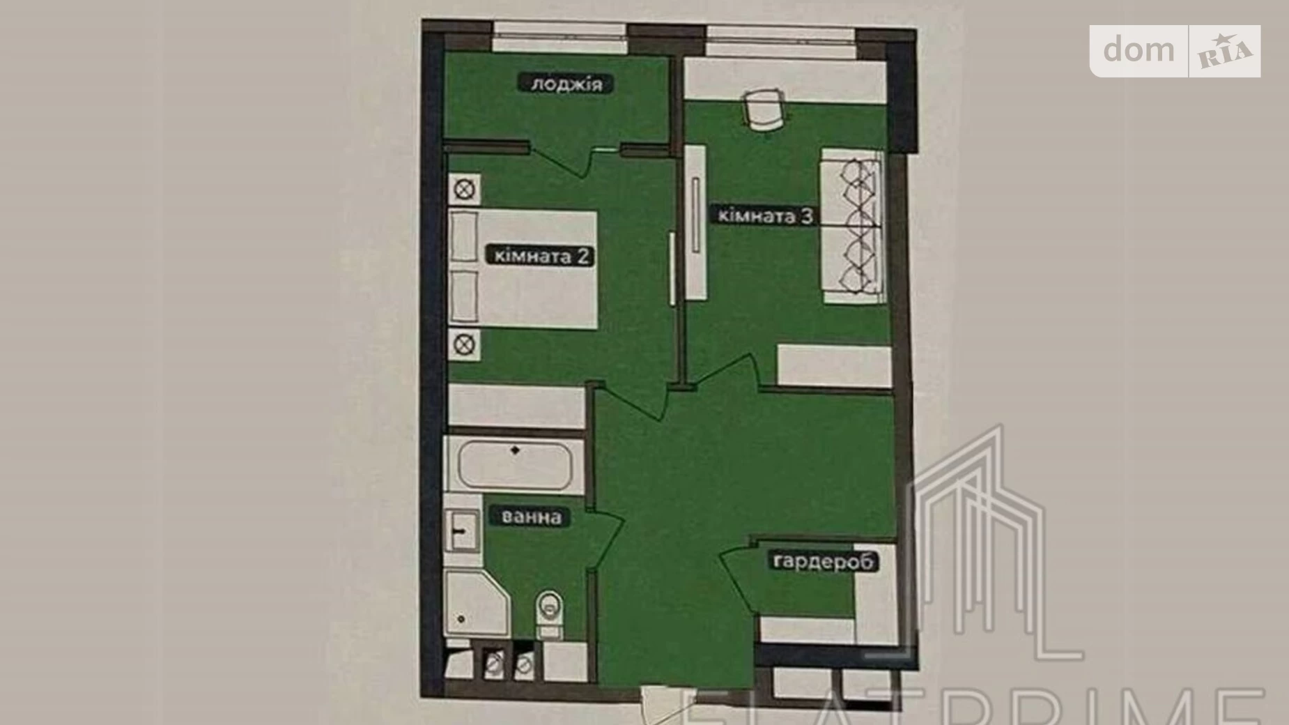 Продается 1-комнатная квартира 47.5 кв. м в Киеве, ул. Академика Заболотного, 1