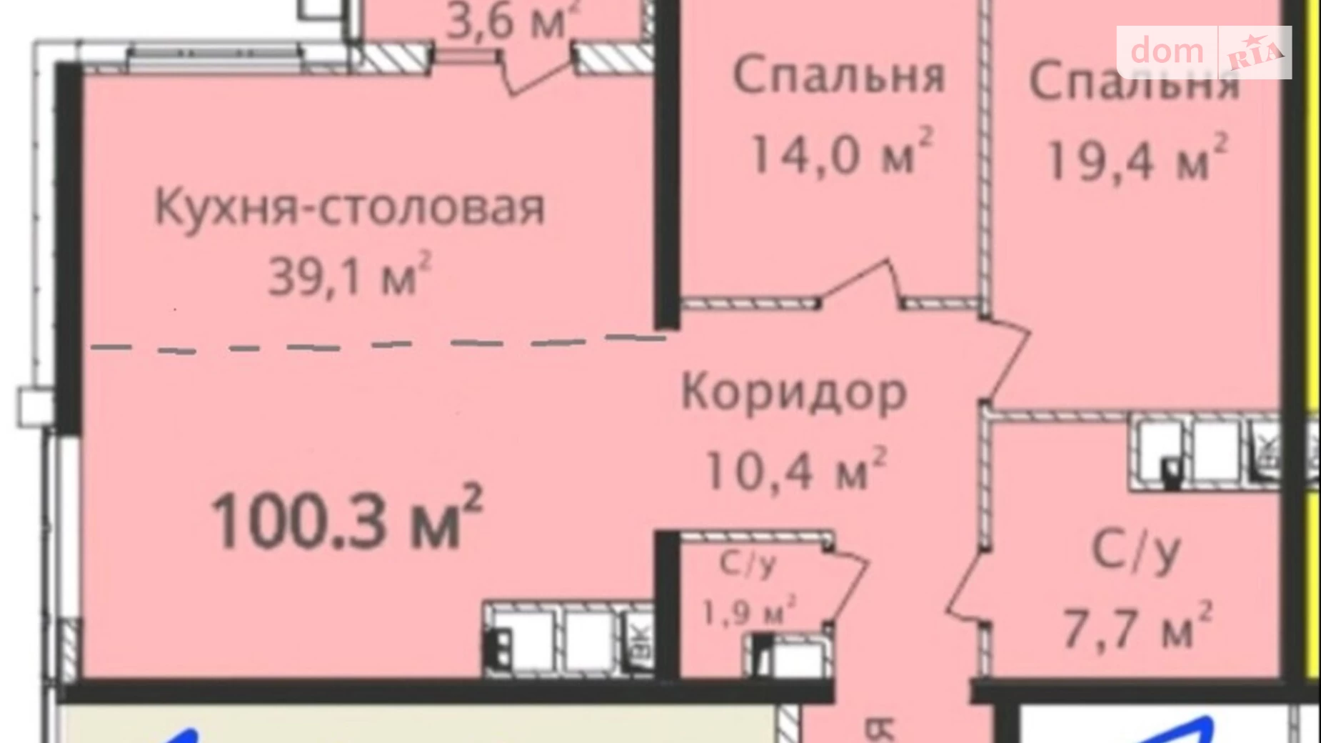 Продається 3-кімнатна квартира 100.3 кв. м у Одесі, просп. Гагаріна, 19 - фото 5